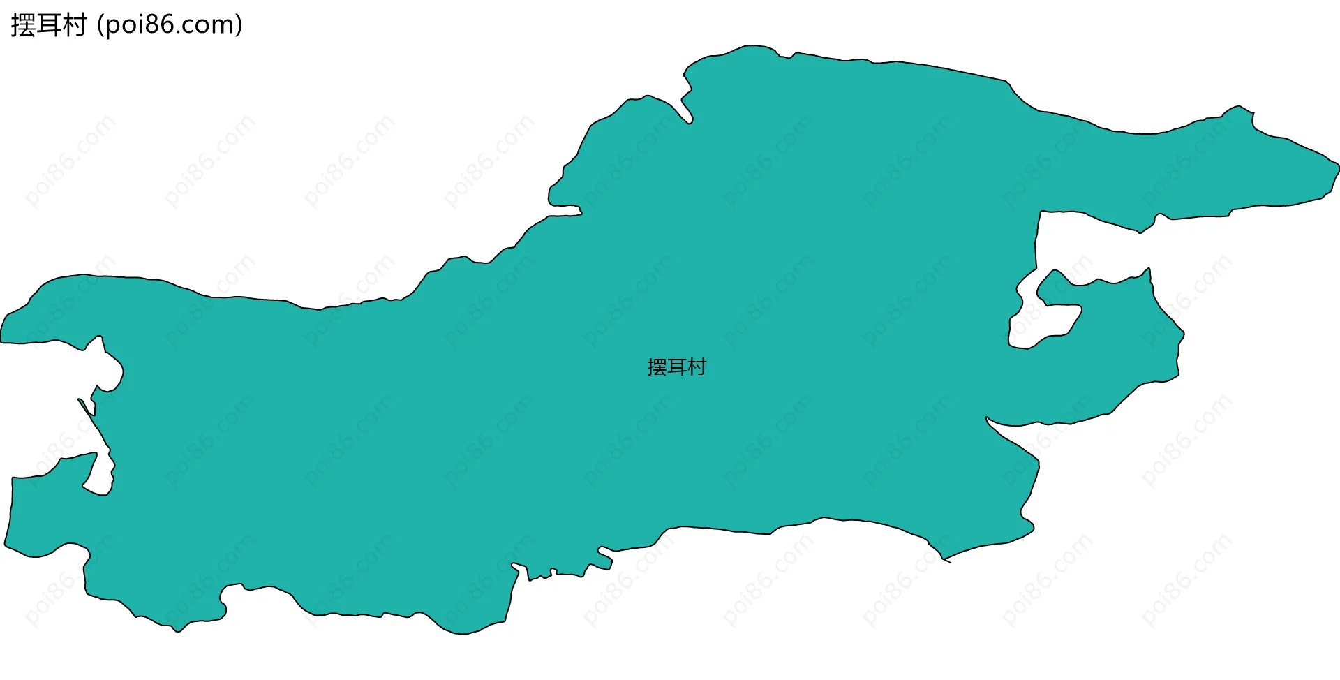 摆耳村边界地图