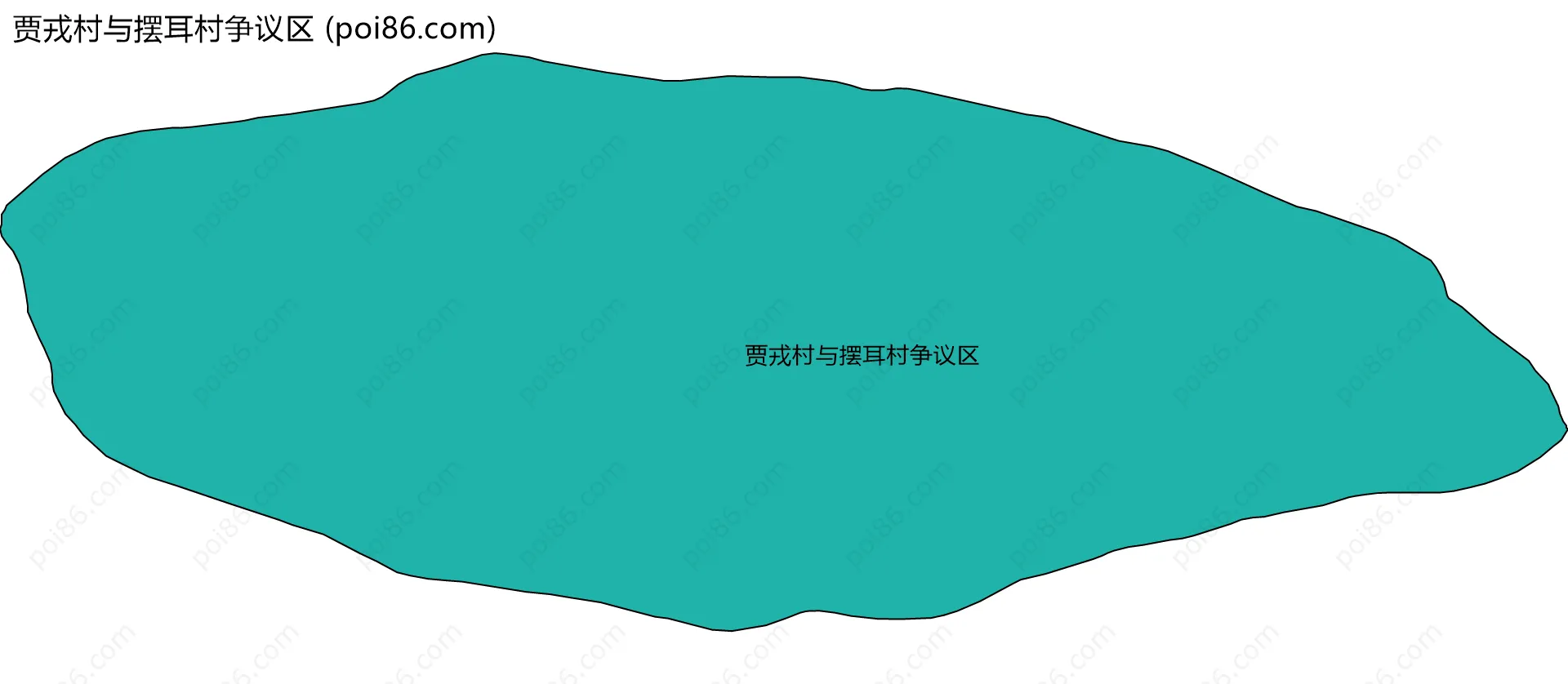 贾戎村与摆耳村争议区边界地图