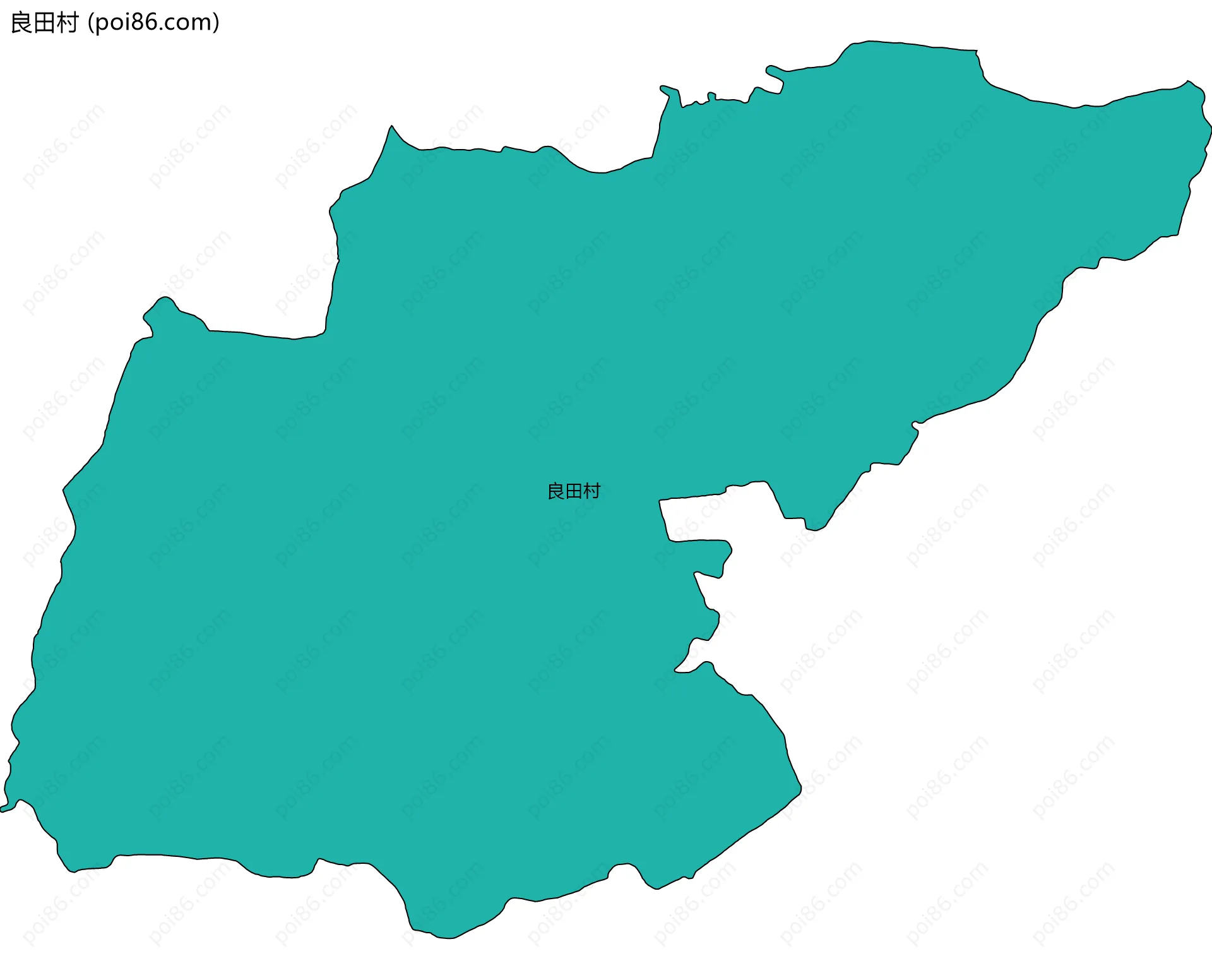 良田村边界地图