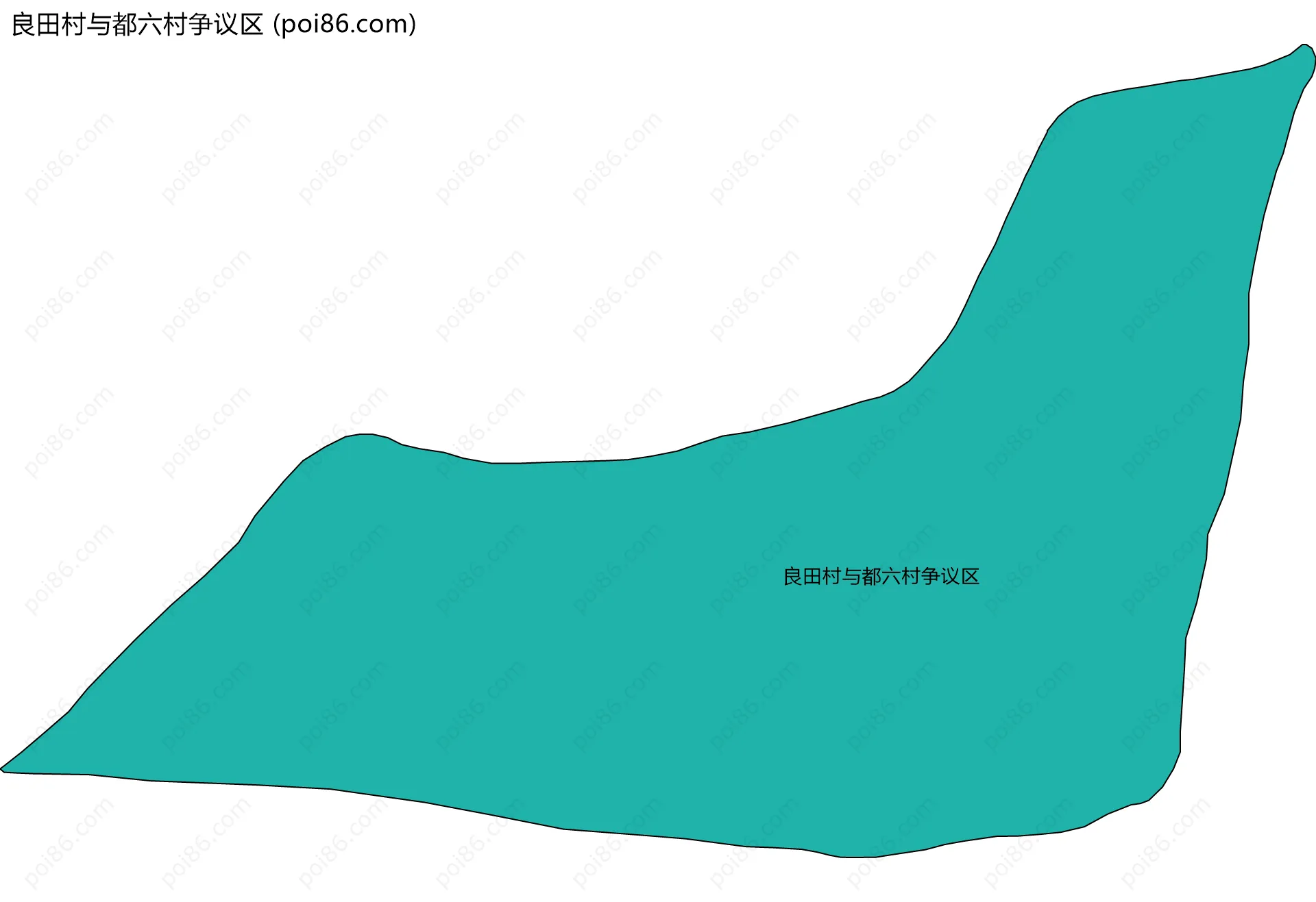 良田村与都六村争议区边界地图