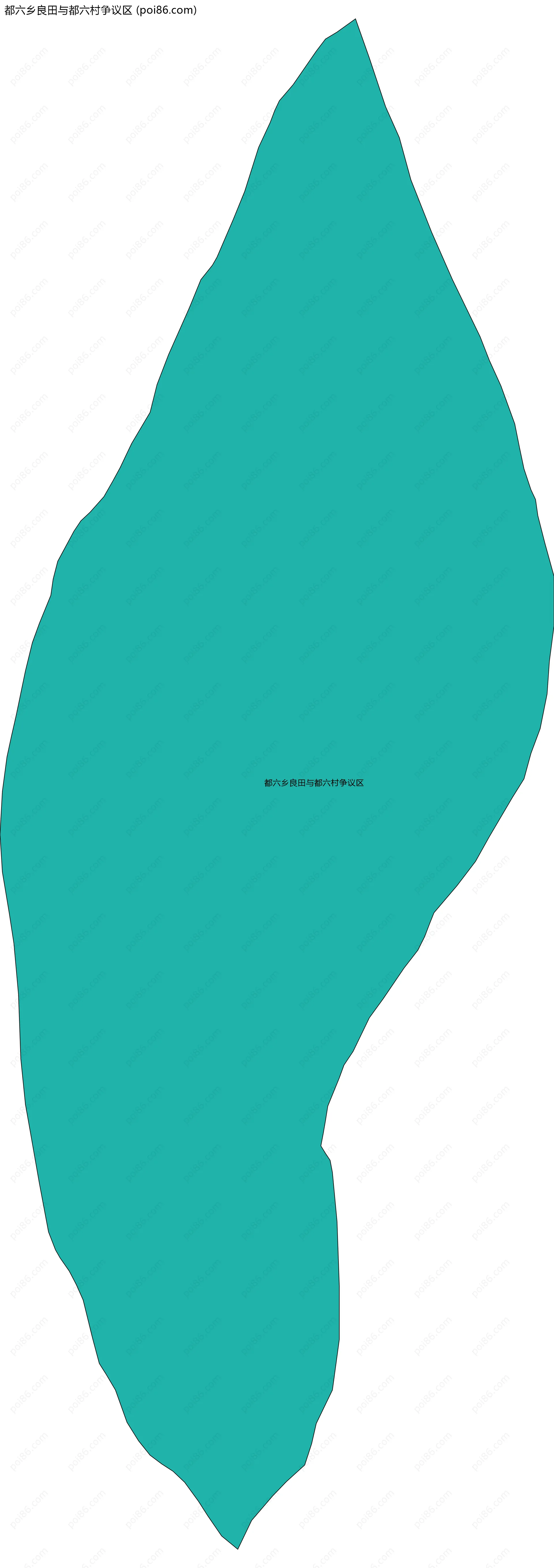 都六乡良田与都六村争议区边界地图