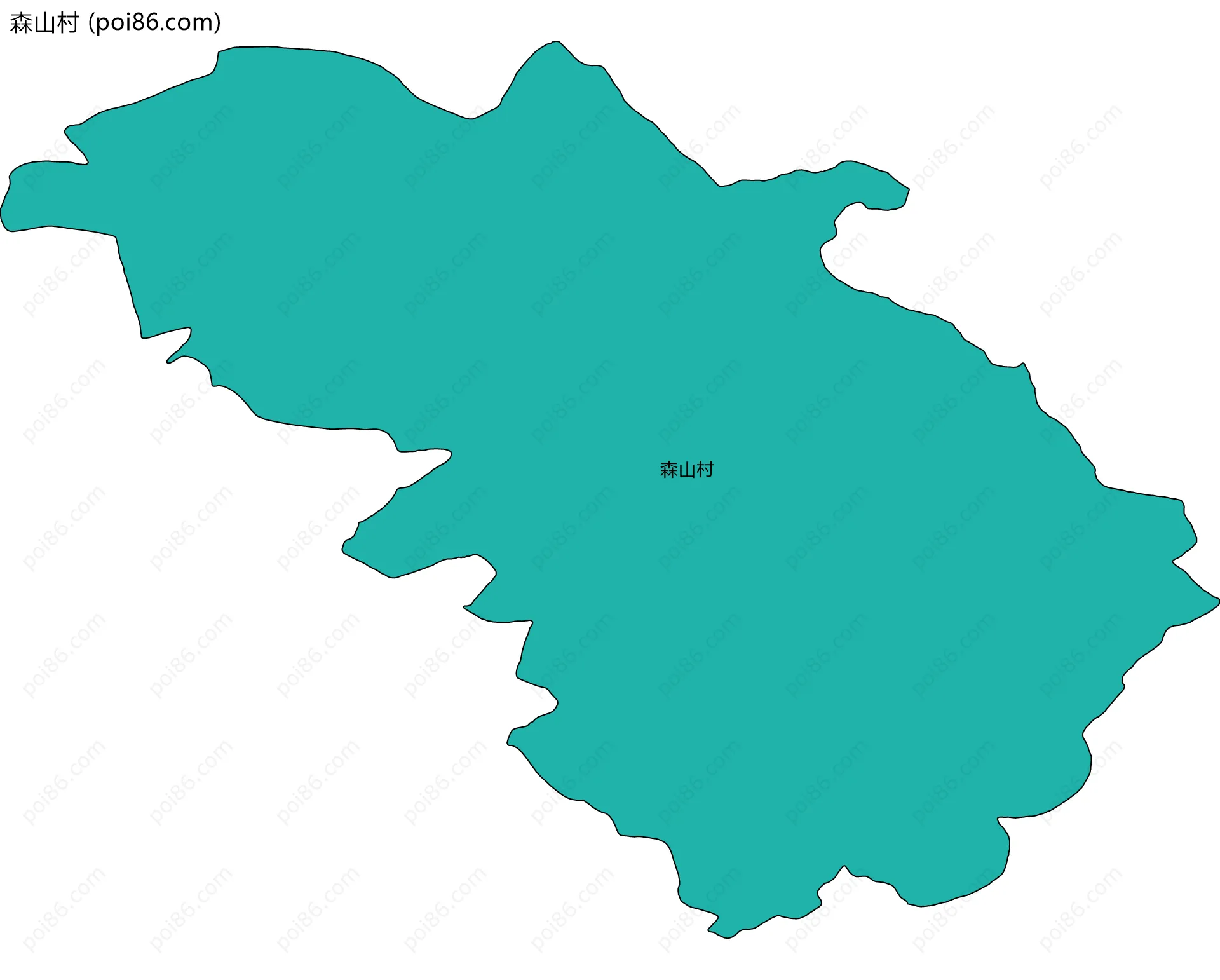 森山村边界地图