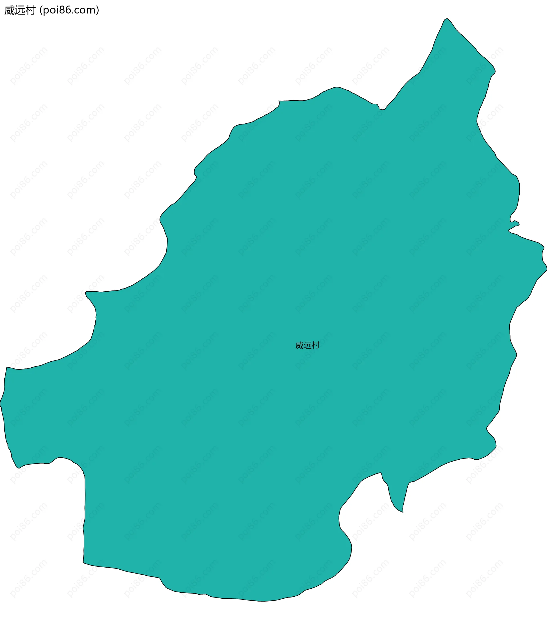 威远村边界地图