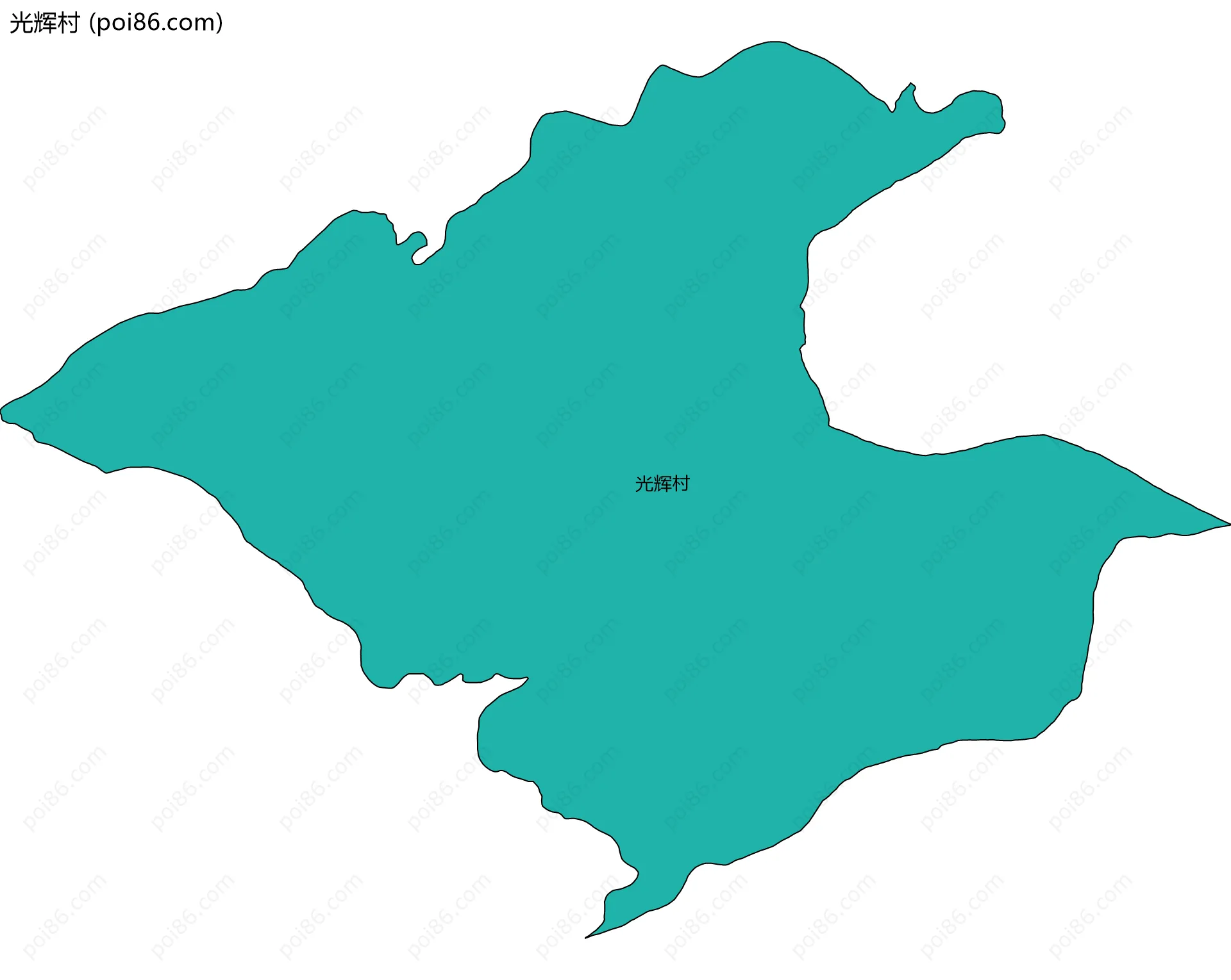 光辉村边界地图