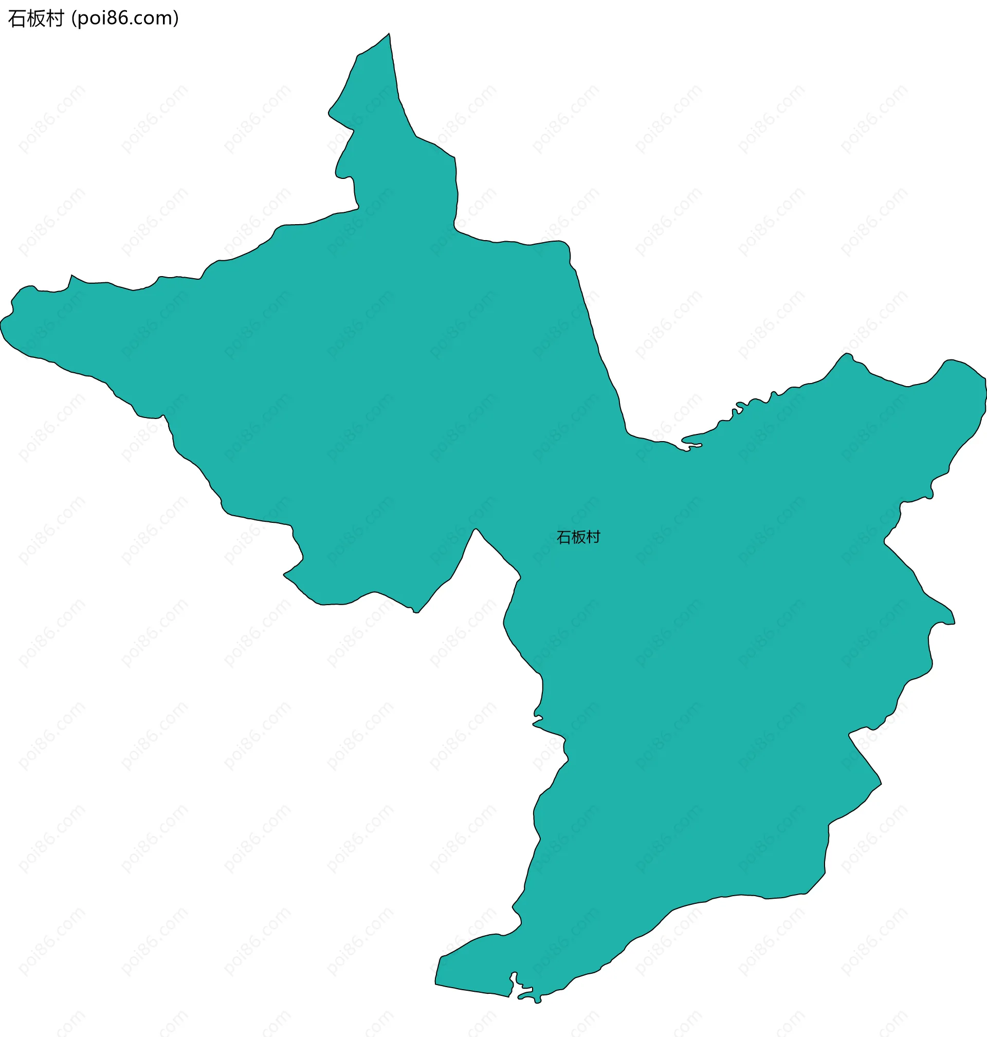 石板村边界地图