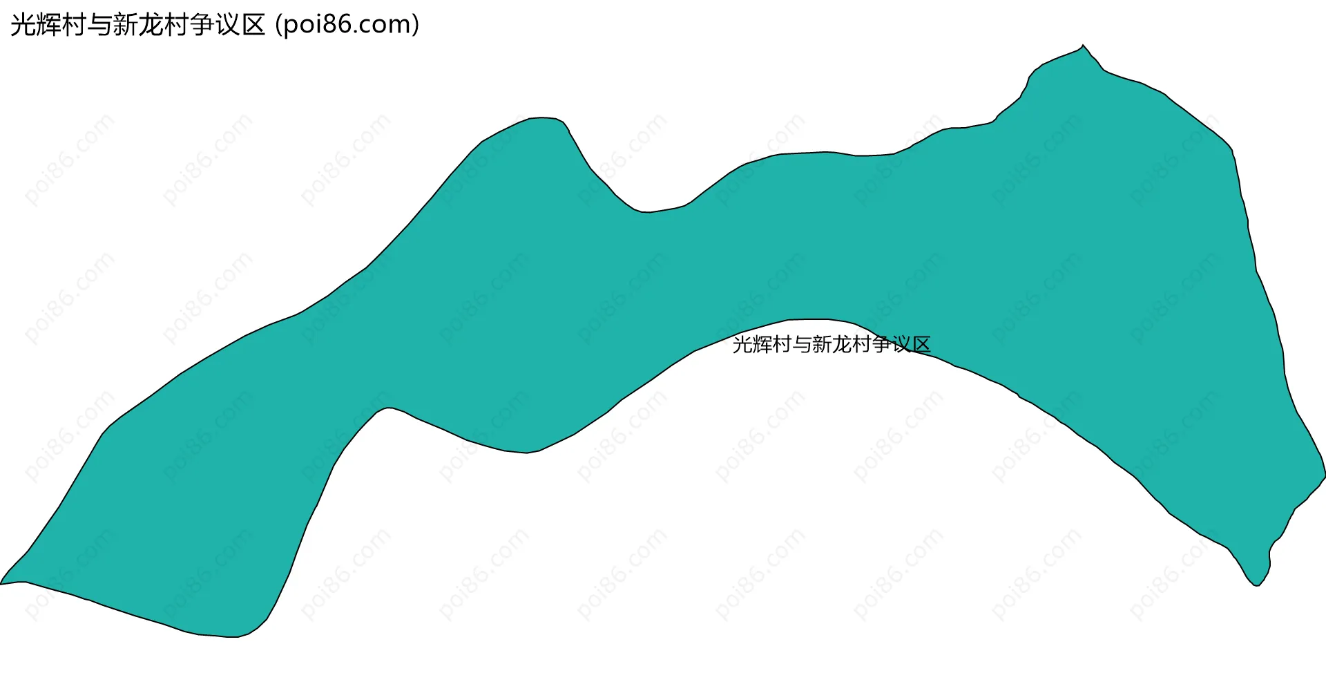 光辉村与新龙村争议区边界地图