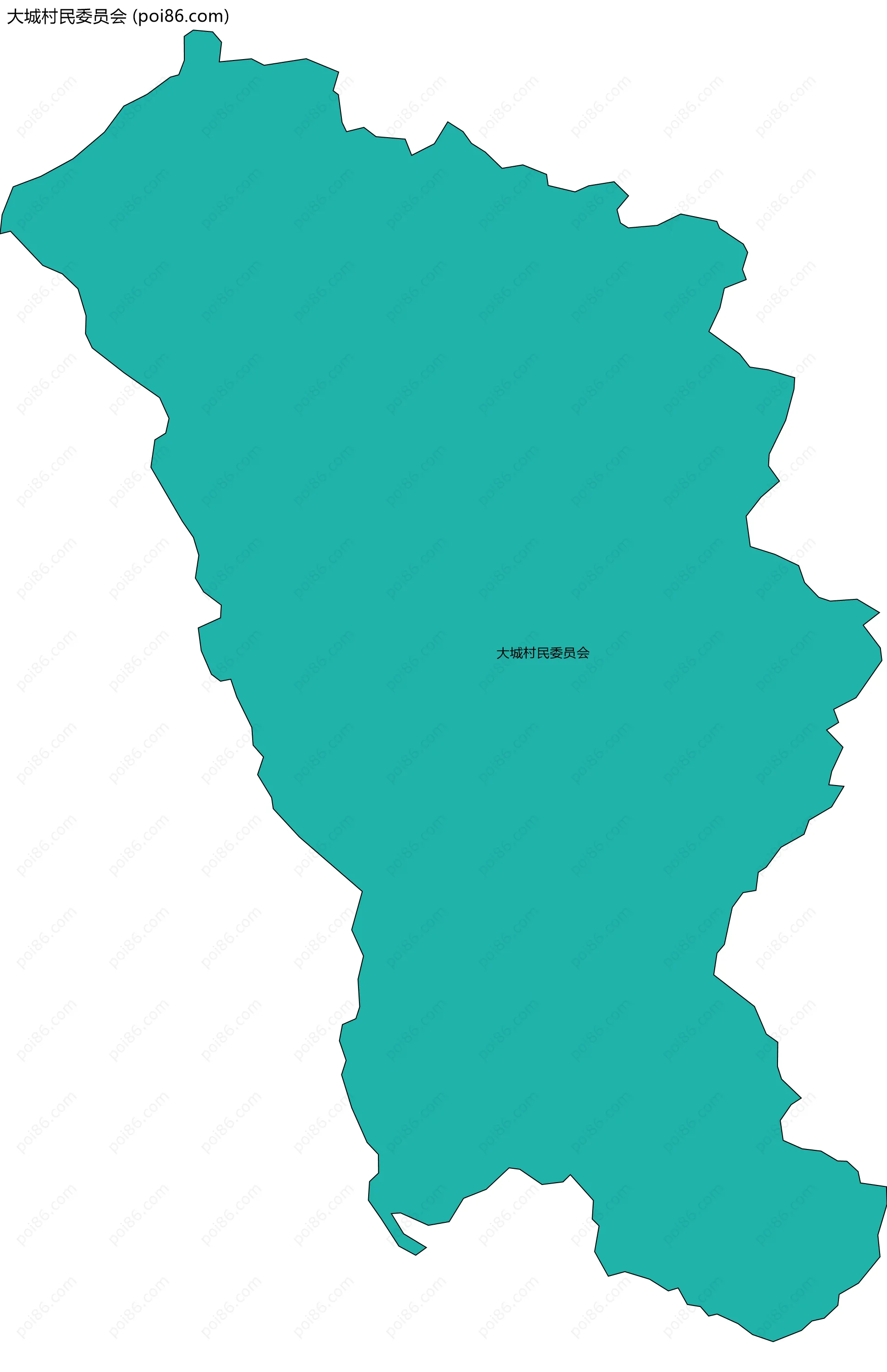大城村民委员会边界地图