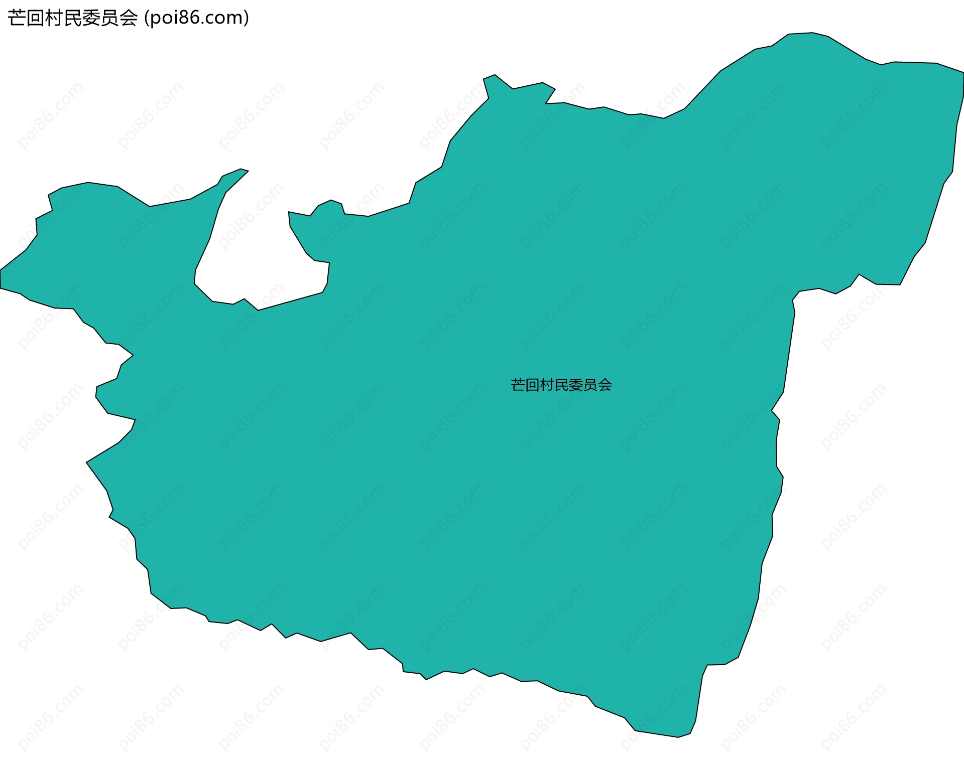 芒回村民委员会边界地图