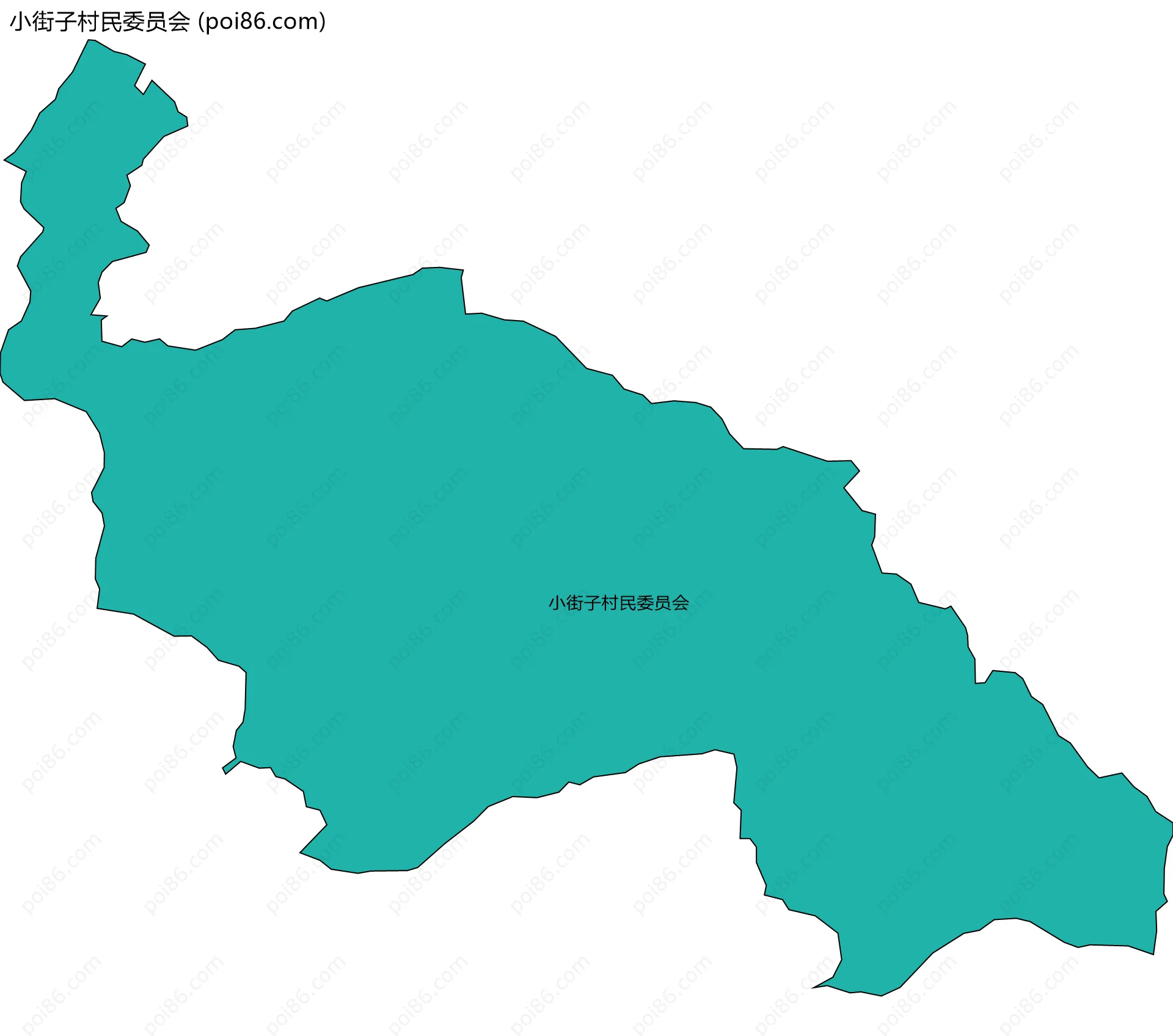 小街子村民委员会边界地图