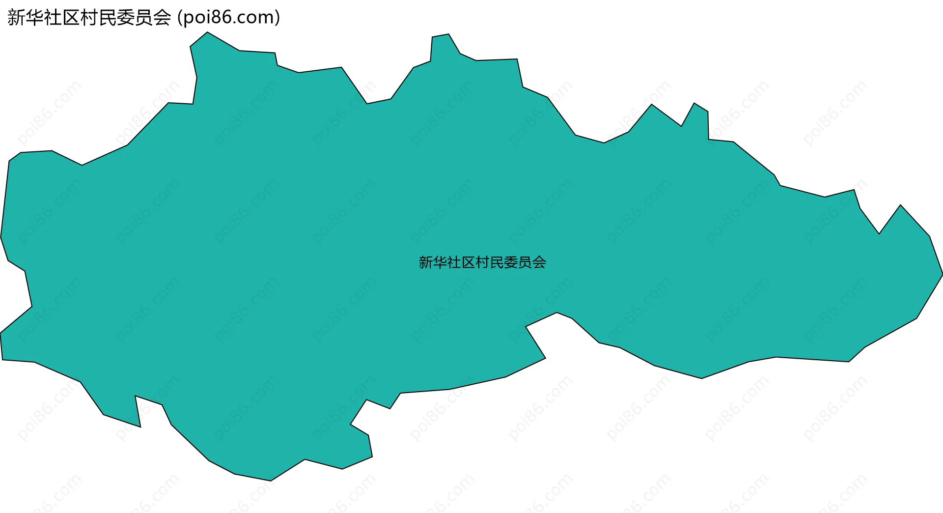 新华社区村民委员会边界地图