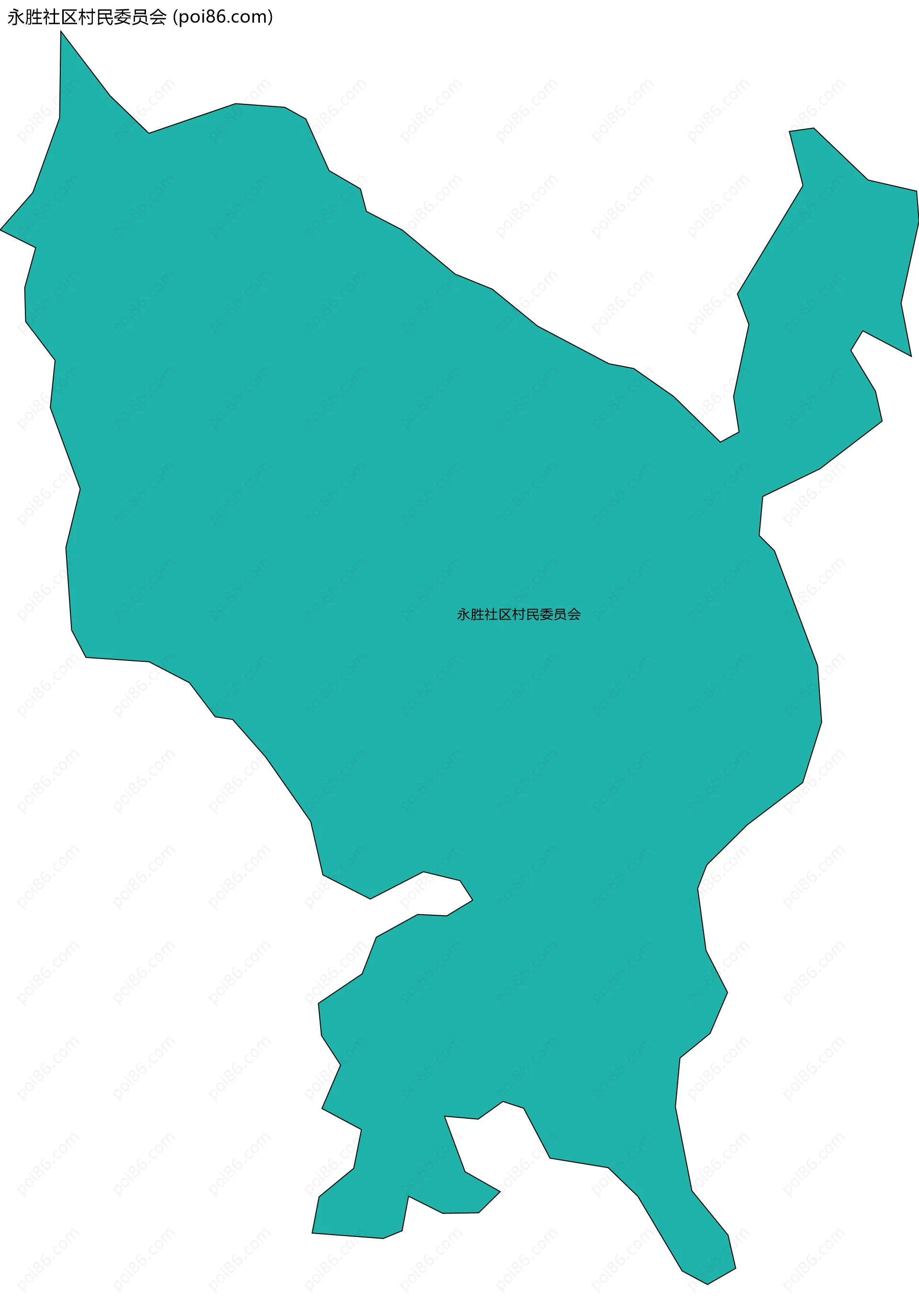 永胜社区村民委员会边界地图