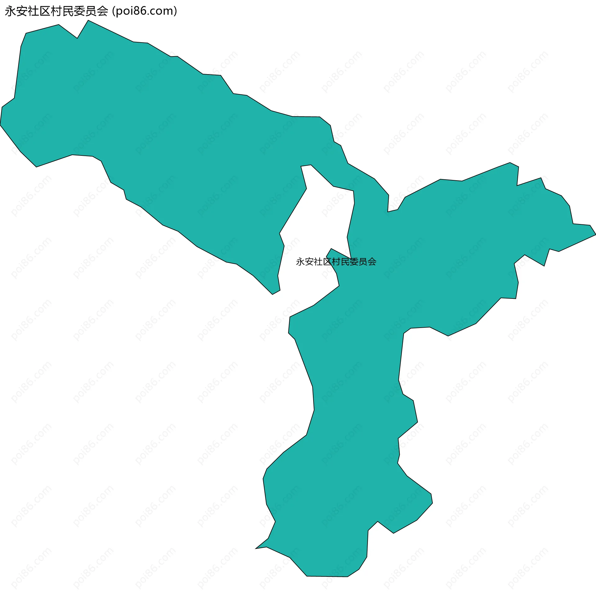 永安社区村民委员会边界地图
