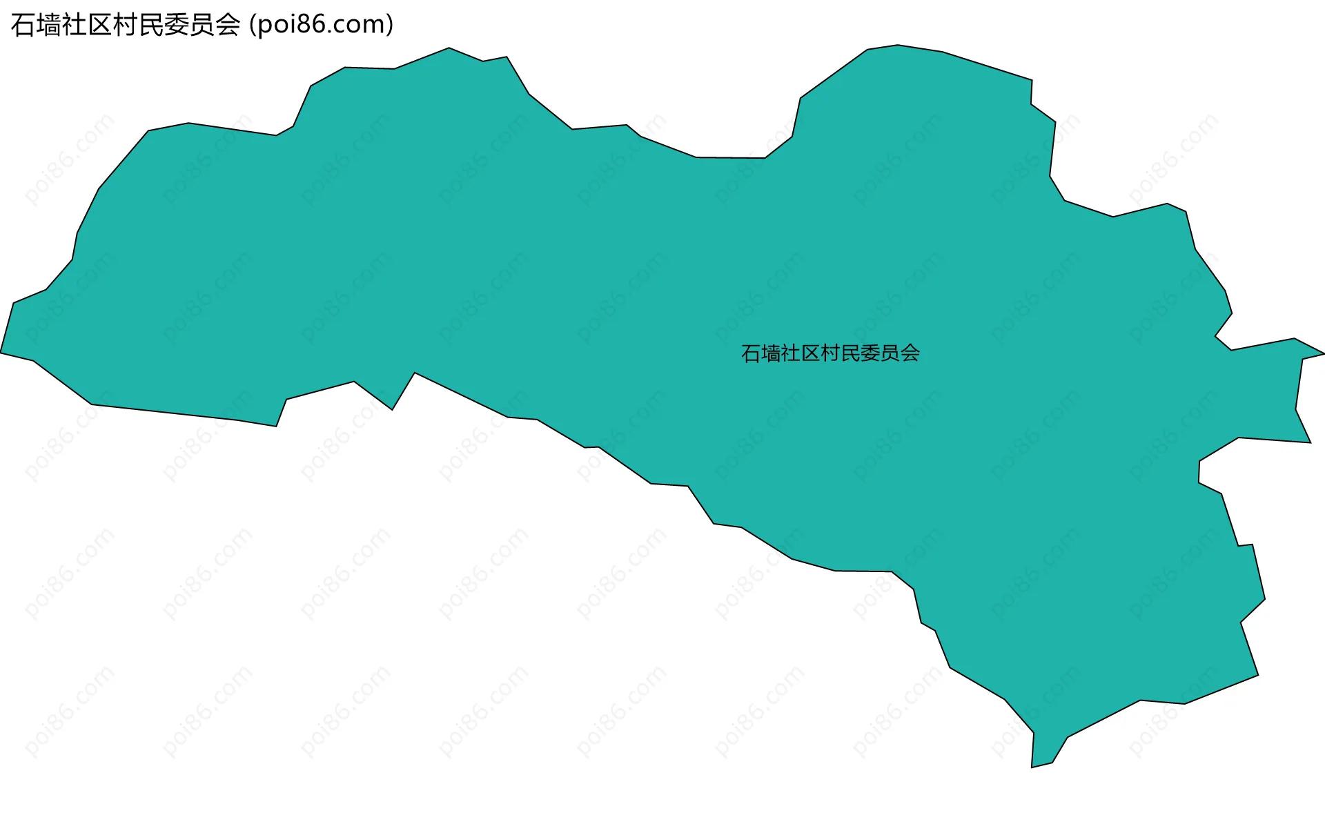 石墙社区村民委员会边界地图