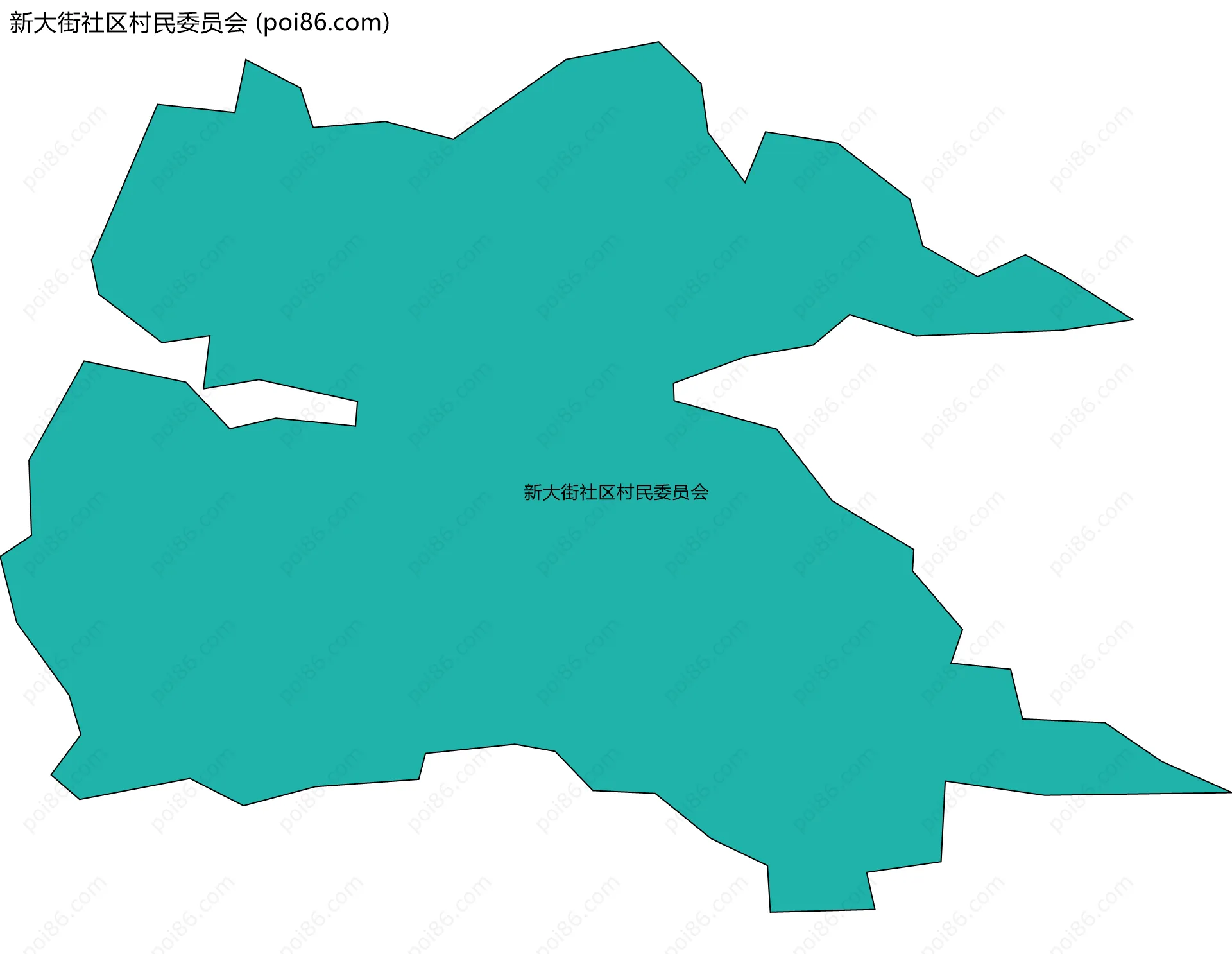 新大街社区村民委员会边界地图