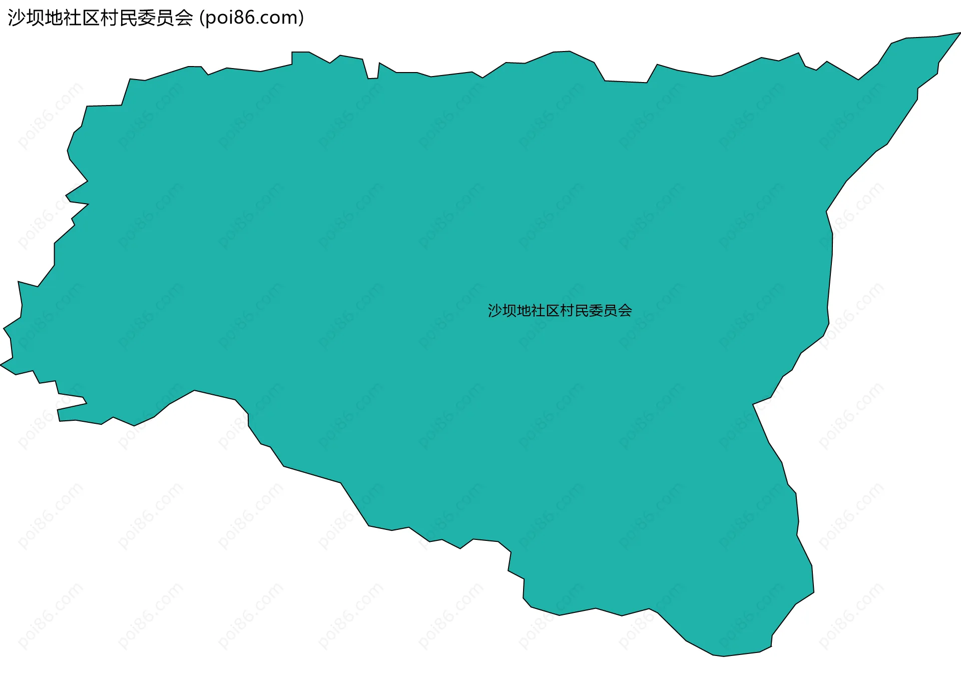 沙坝地社区村民委员会边界地图