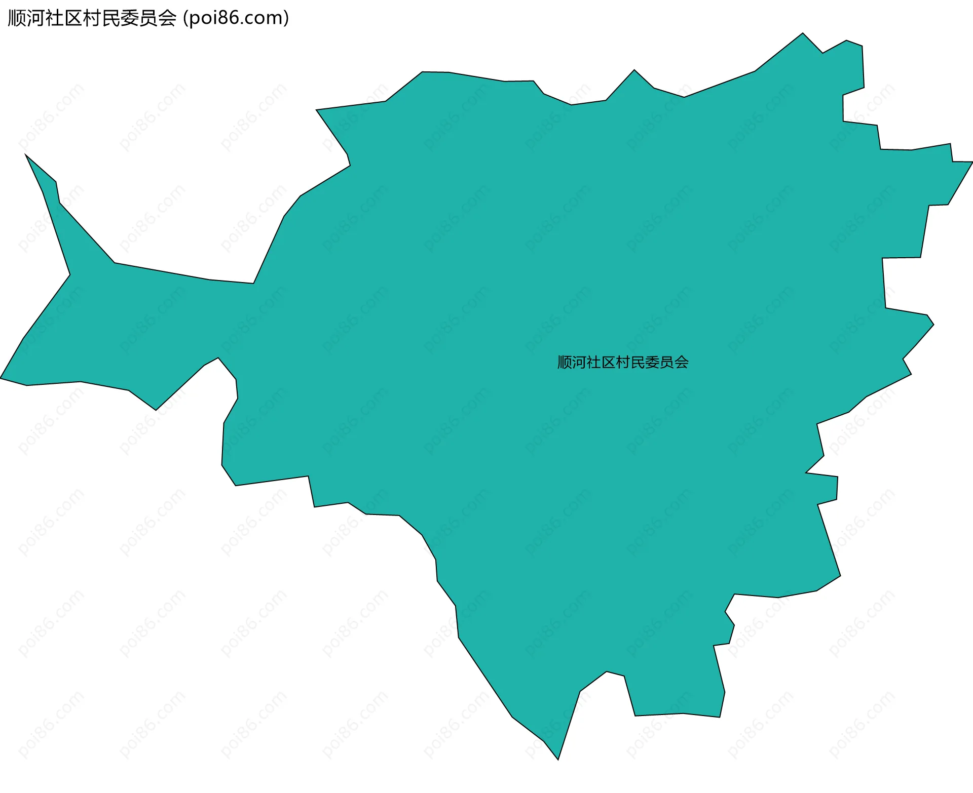 顺河社区村民委员会边界地图