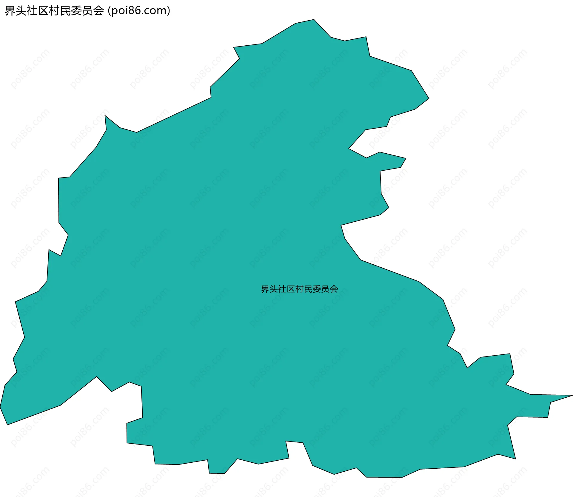 界头社区村民委员会边界地图