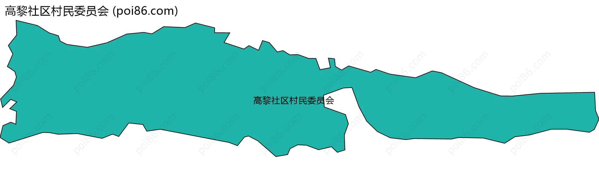 高黎社区村民委员会边界地图