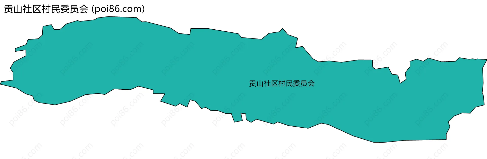 贡山社区村民委员会边界地图