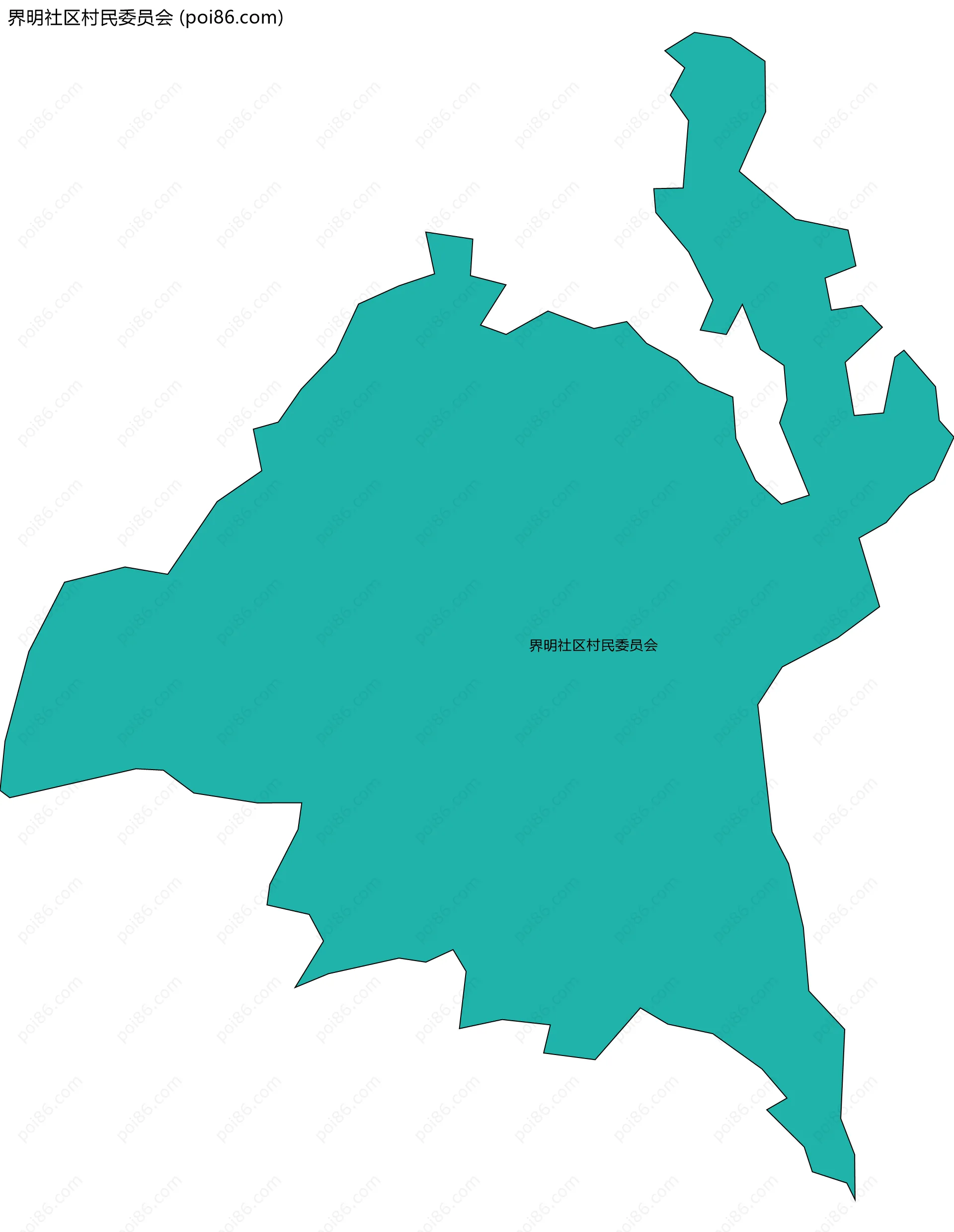 界明社区村民委员会边界地图
