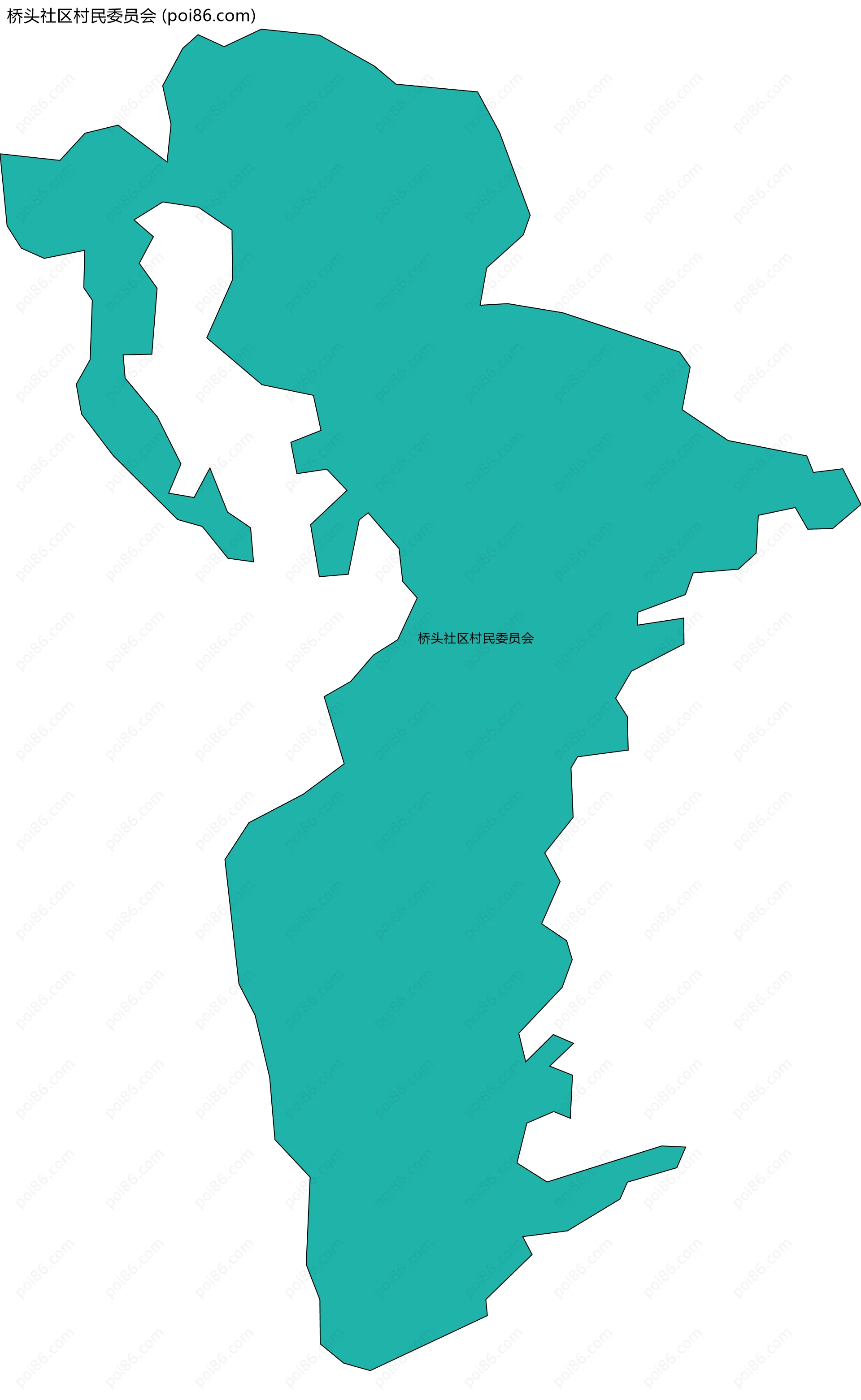 桥头社区村民委员会边界地图
