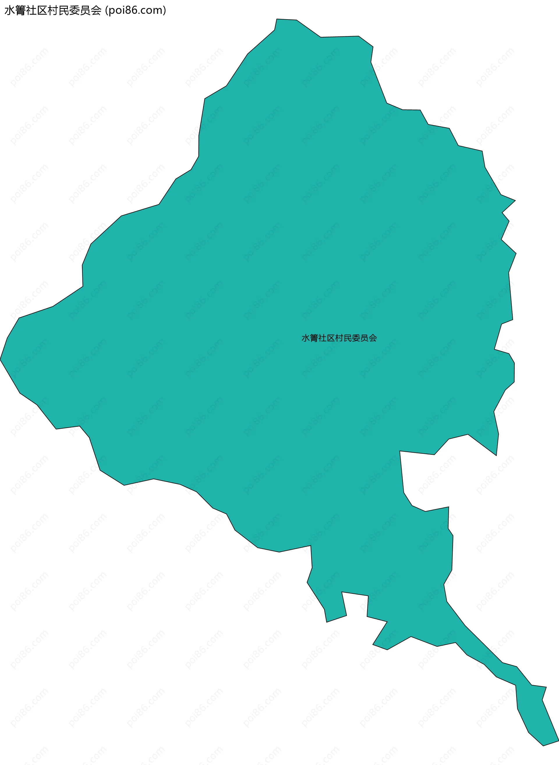 水箐社区村民委员会边界地图