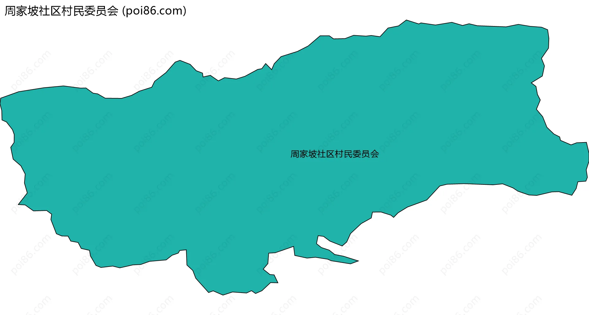 周家坡社区村民委员会边界地图