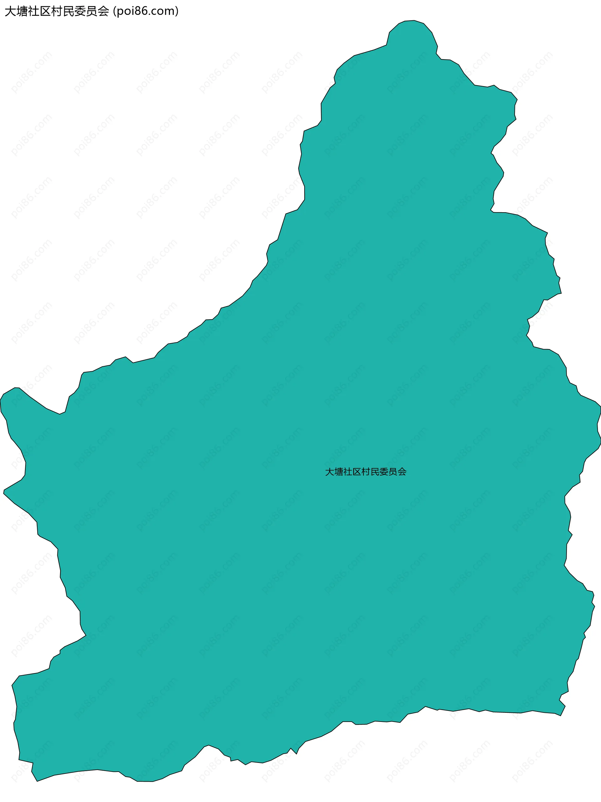 大塘社区村民委员会边界地图