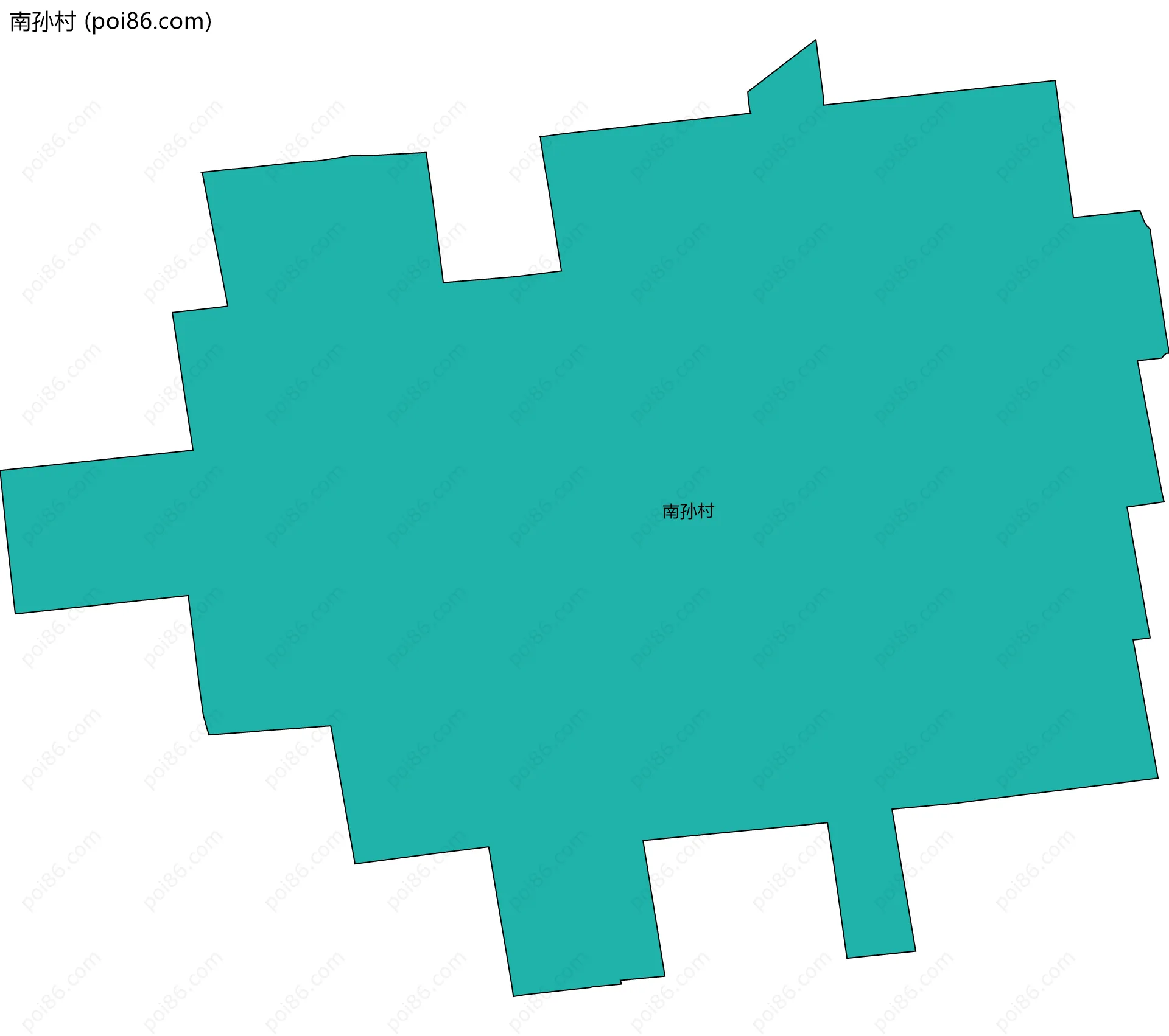 南孙村边界地图