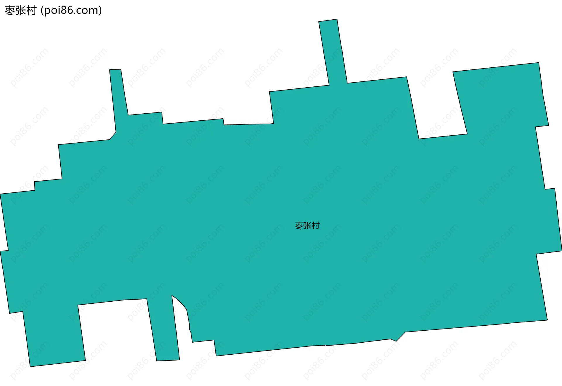 枣张村边界地图