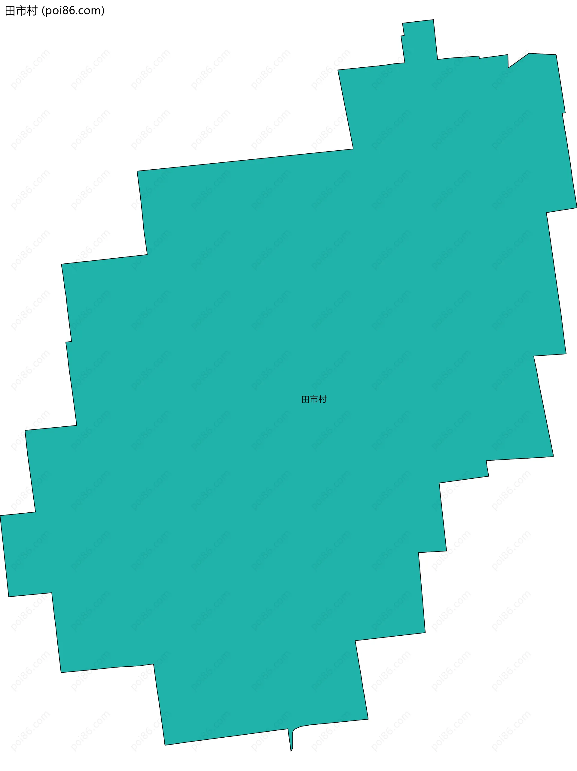 田市村边界地图