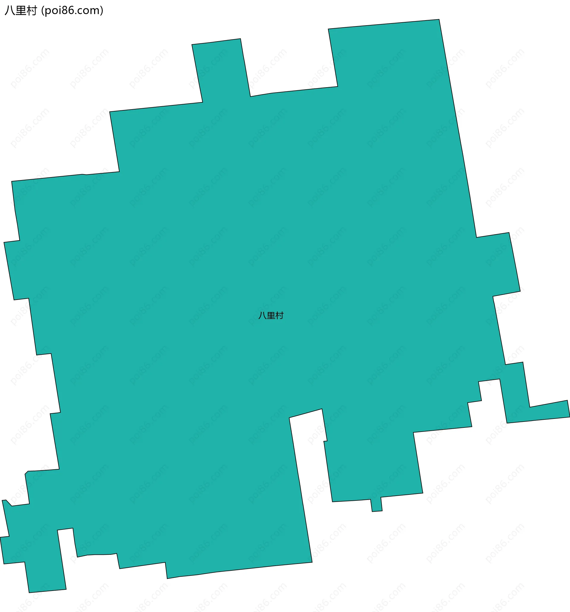 八里村边界地图