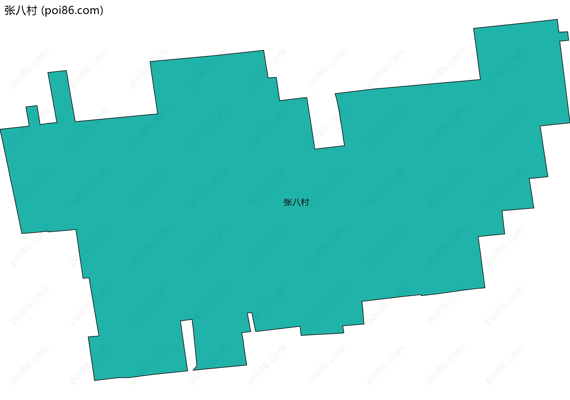 张八村边界地图