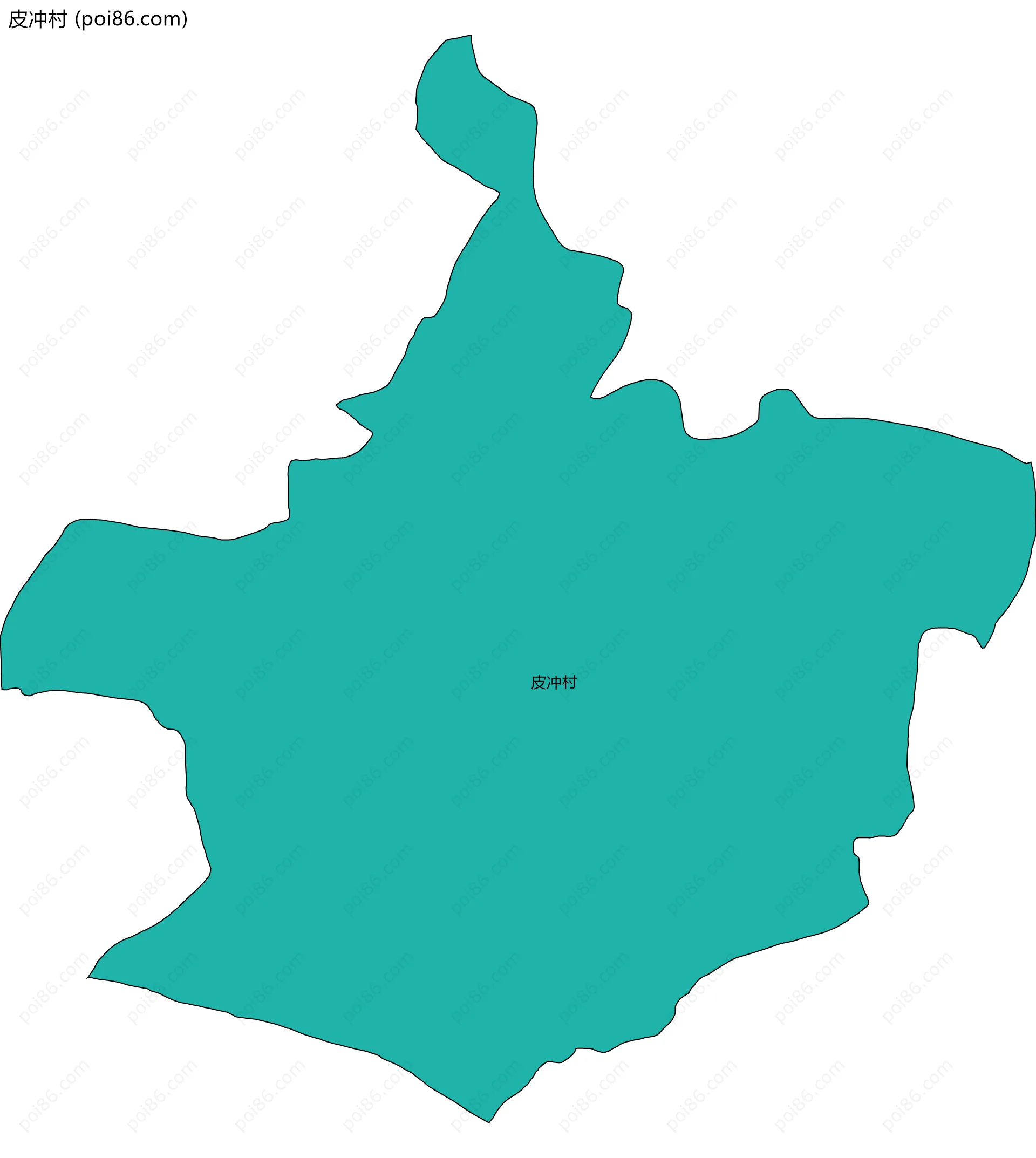 皮冲村边界地图