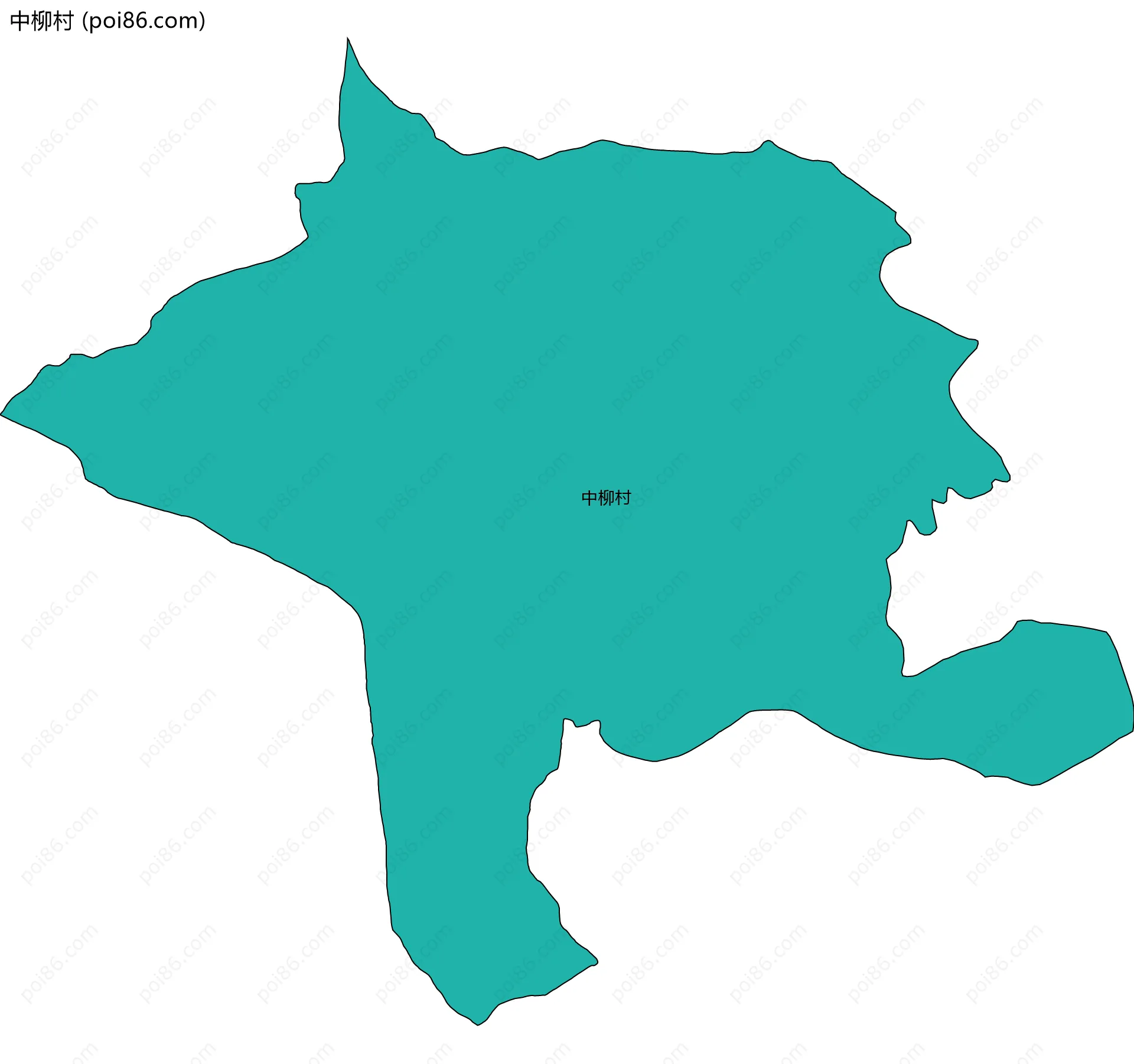 中柳村边界地图