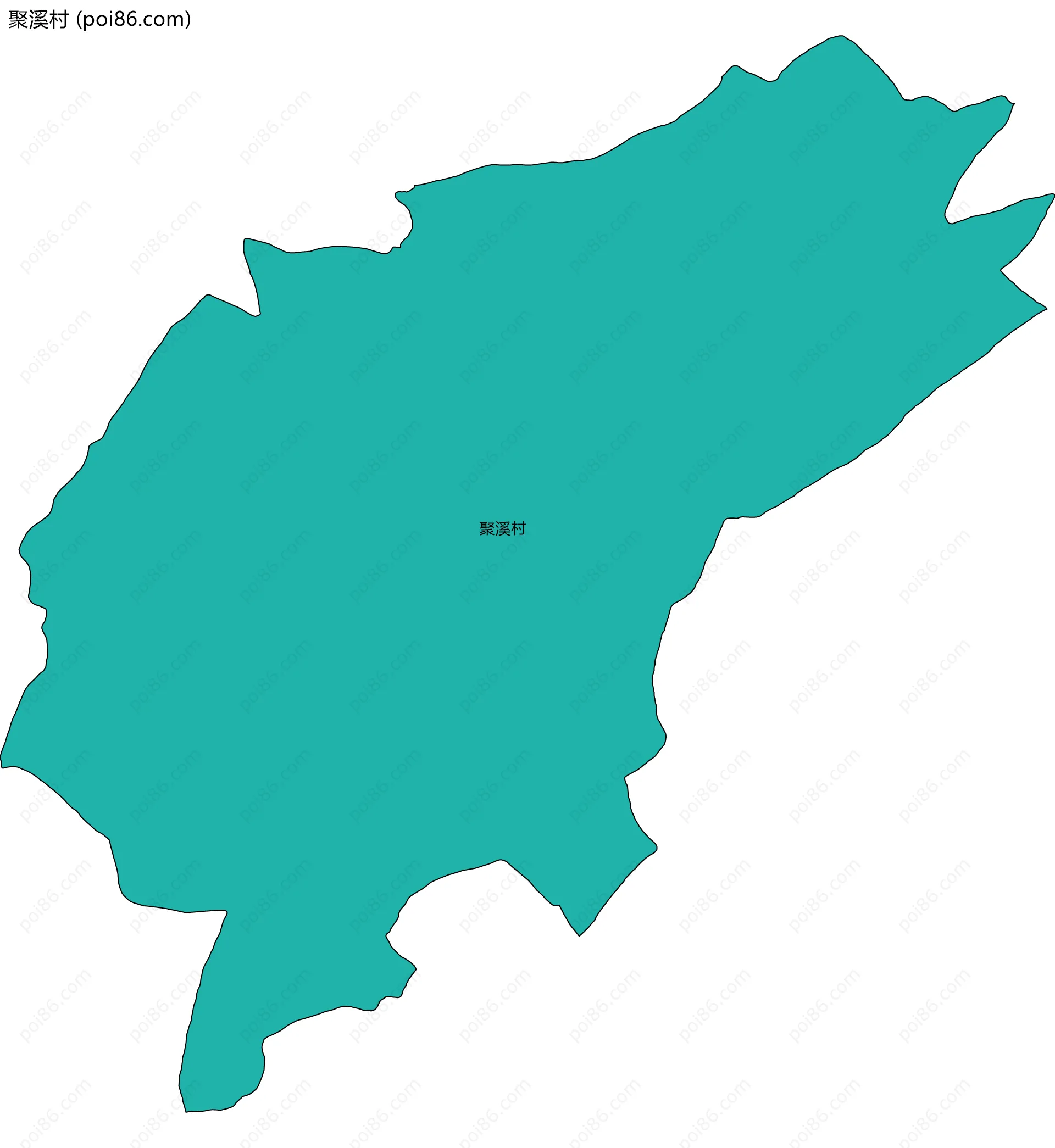 聚溪村边界地图