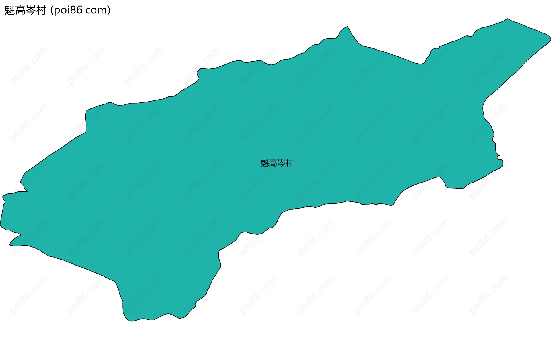 魁高岑村边界地图