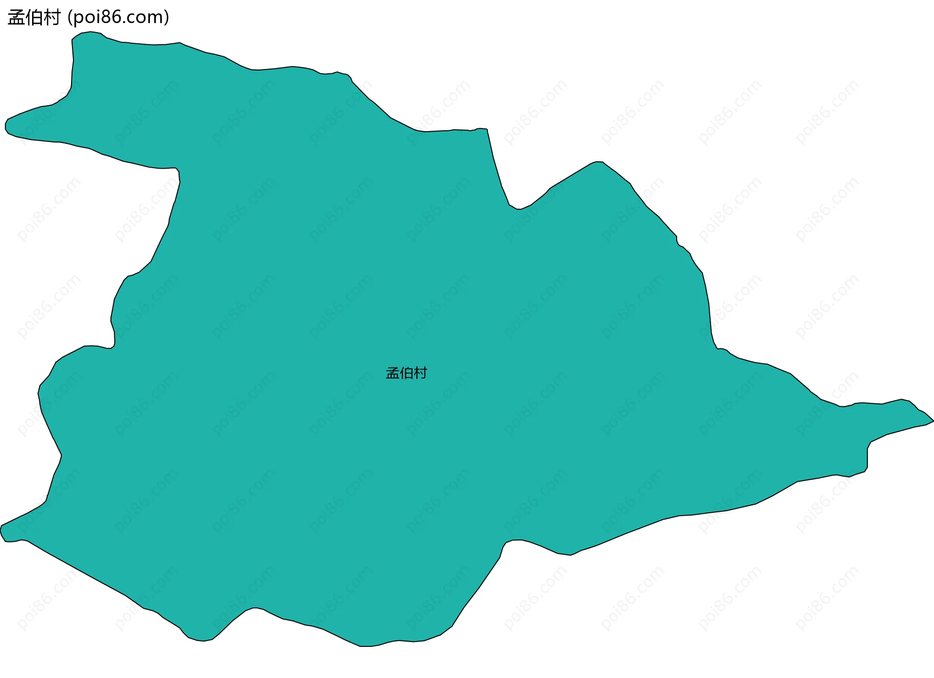 孟伯村边界地图