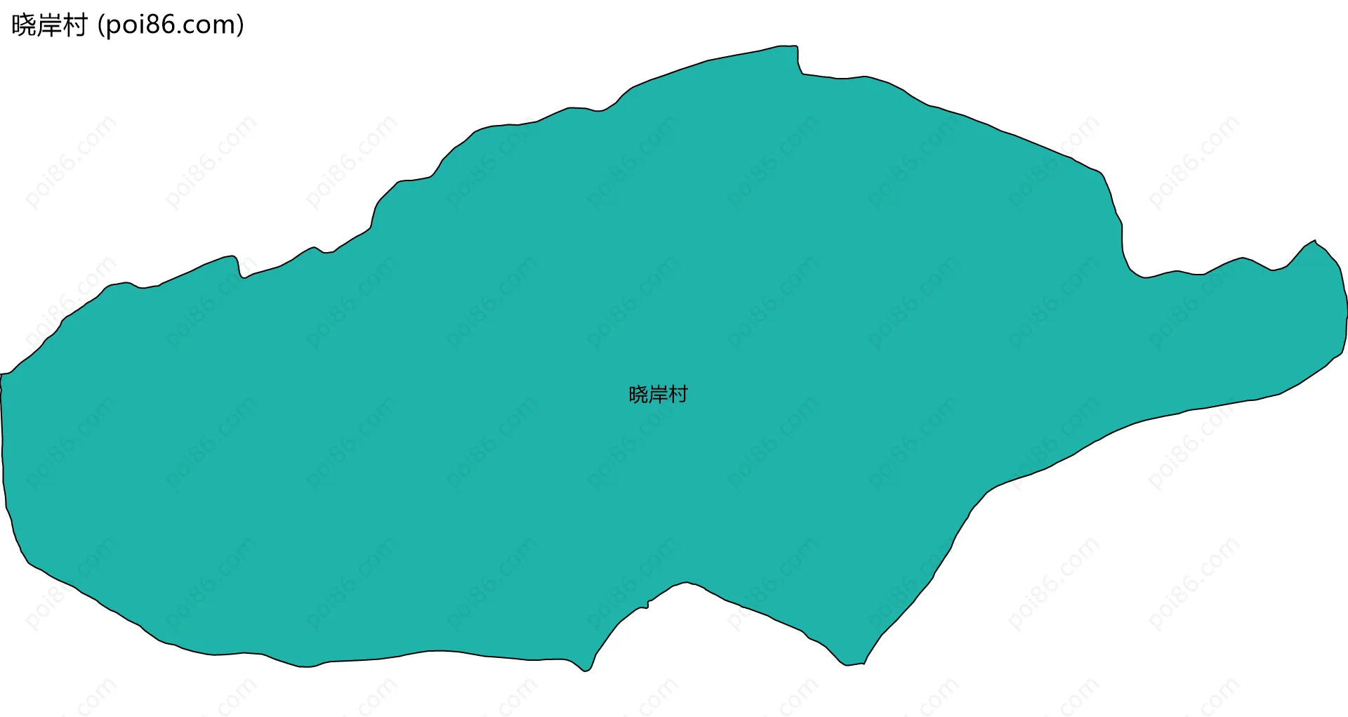 晓岸村边界地图