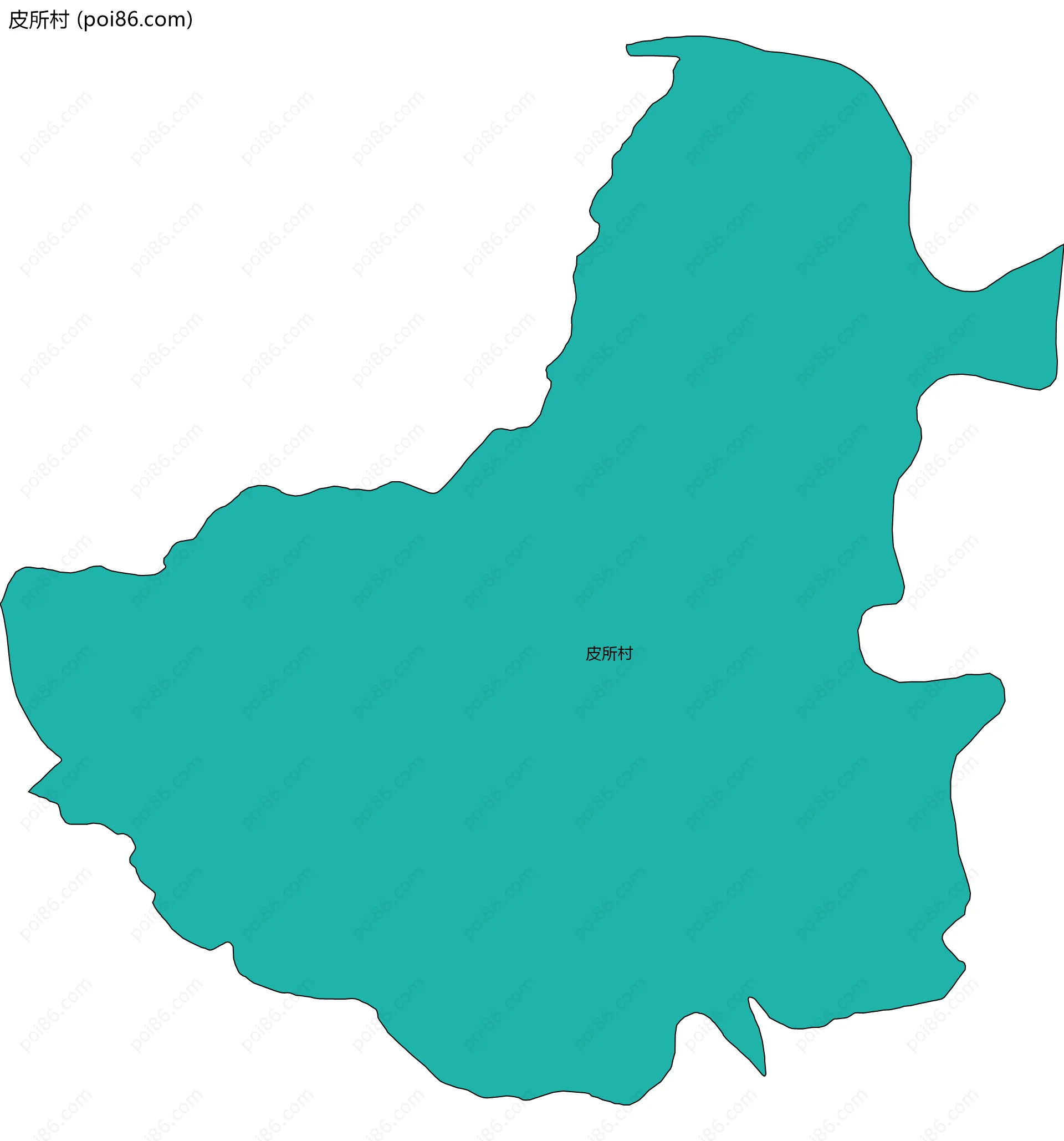 皮所村边界地图