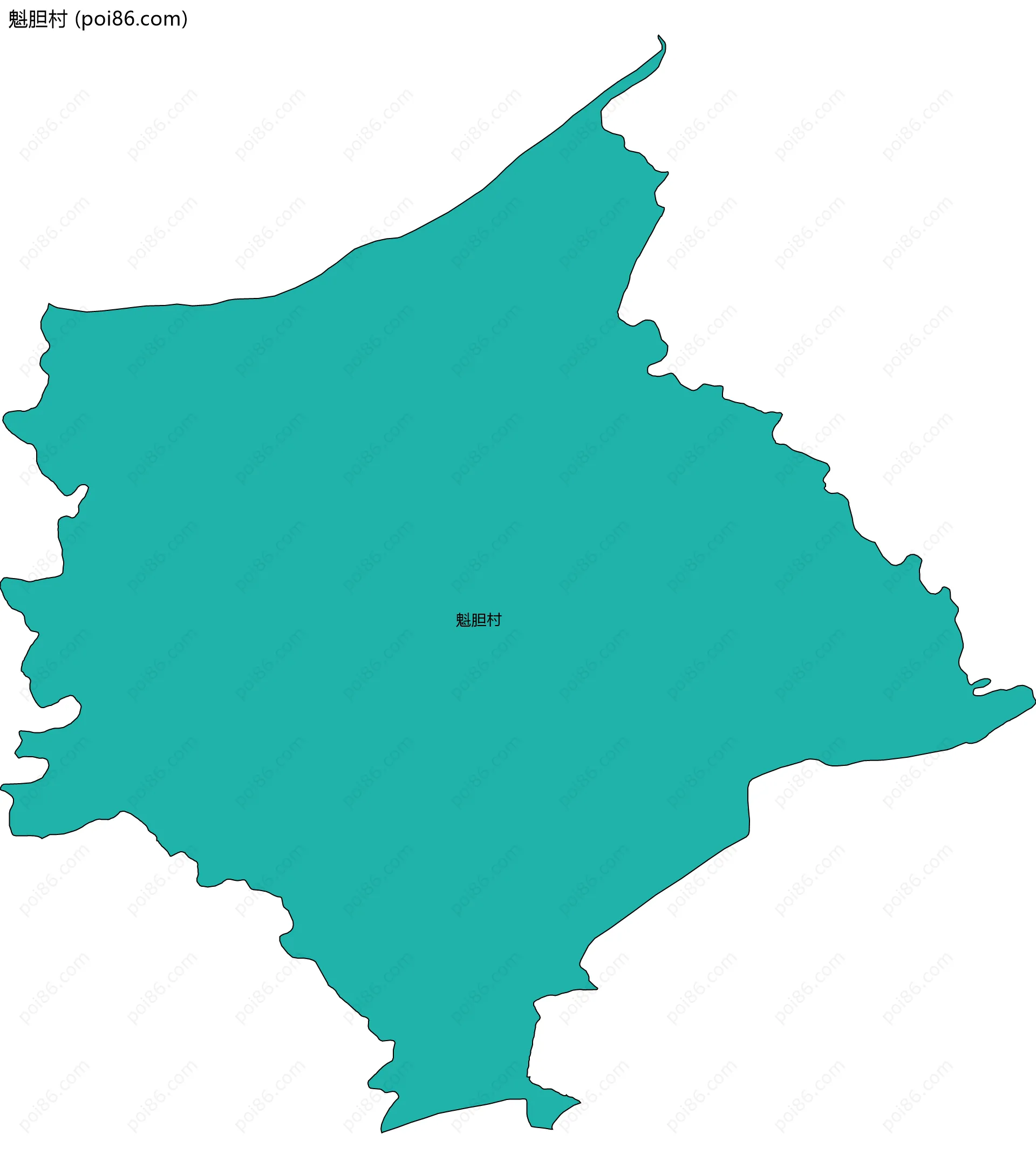 魁胆村边界地图