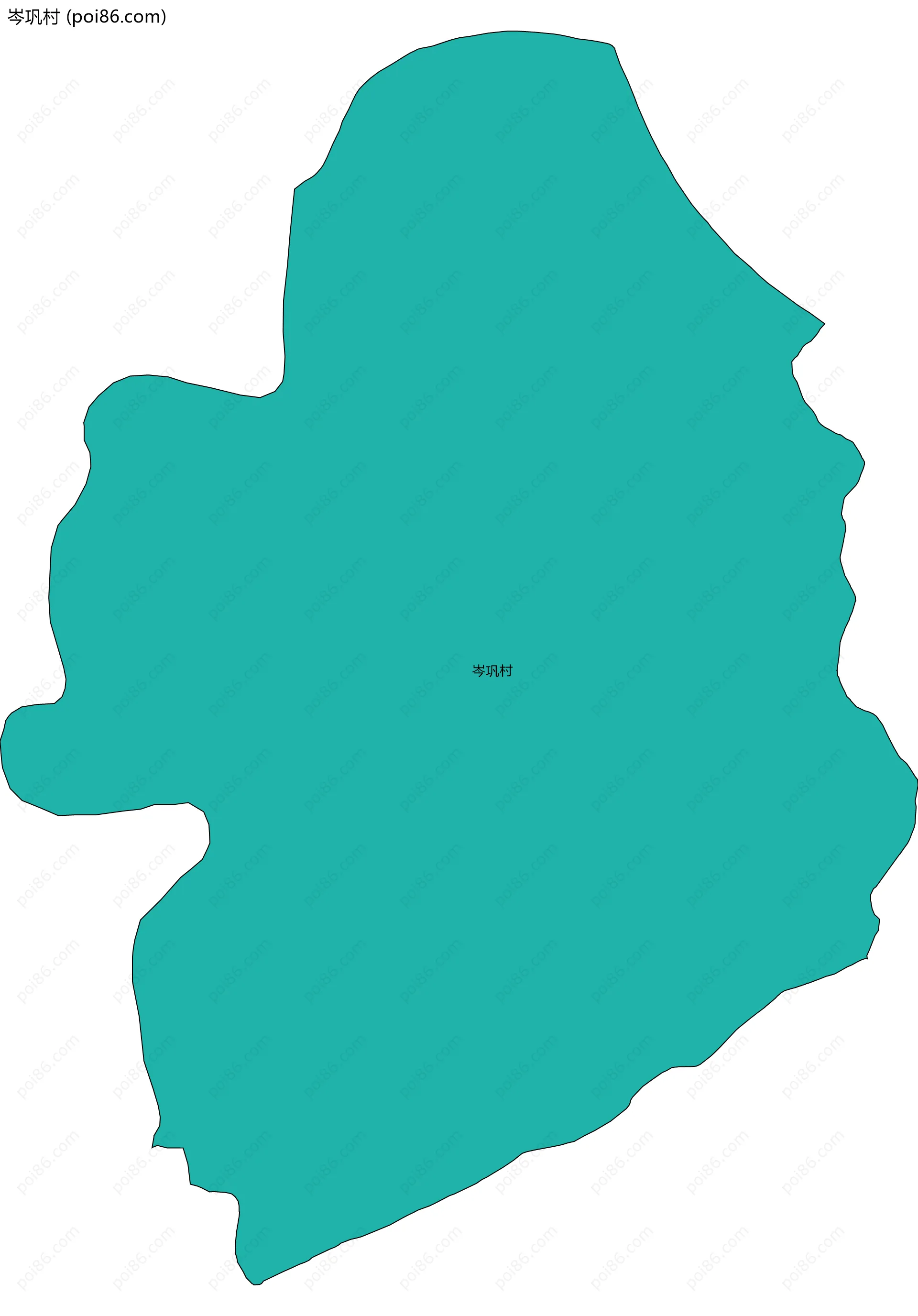 岑巩村边界地图