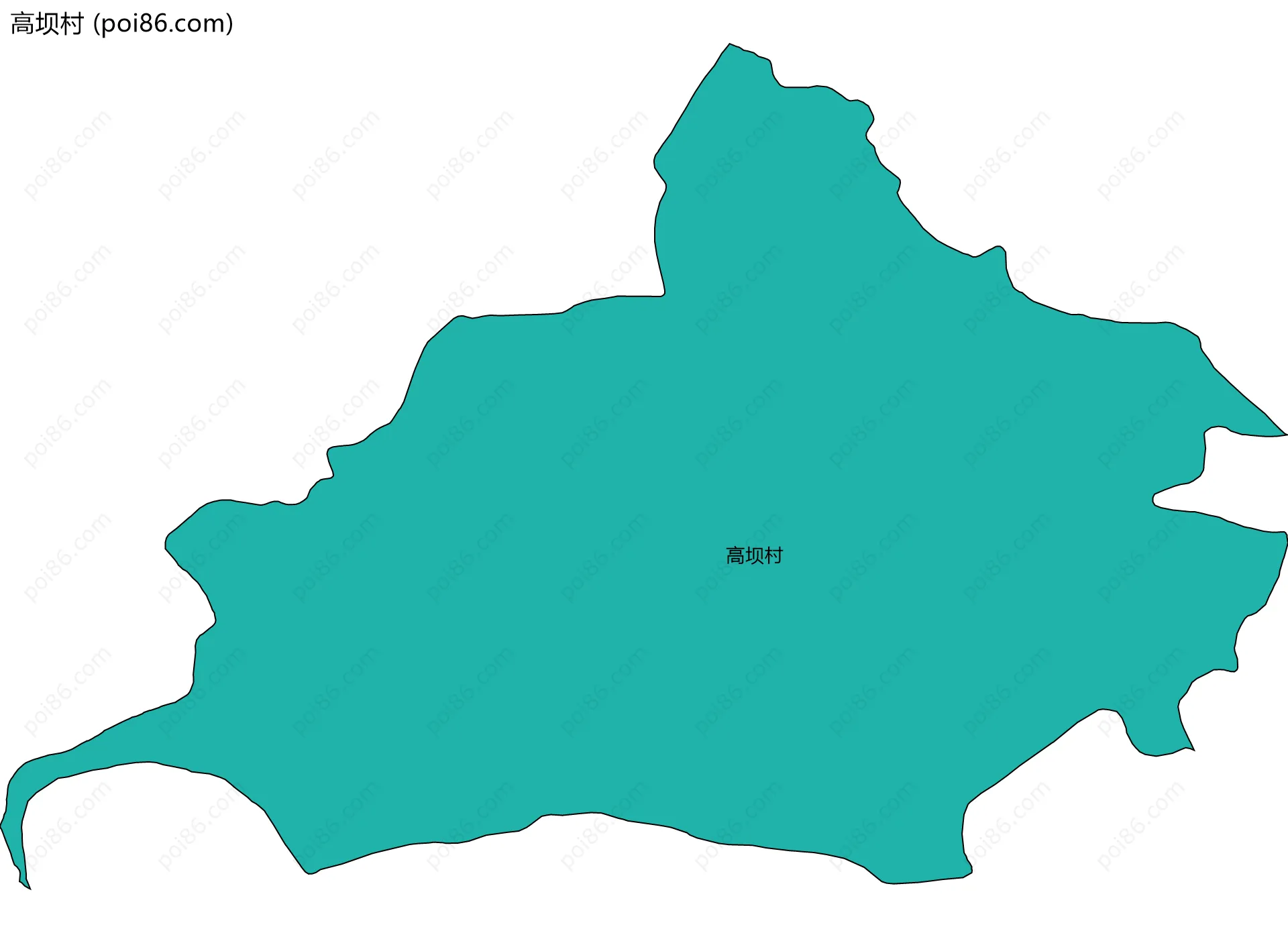 高坝村边界地图