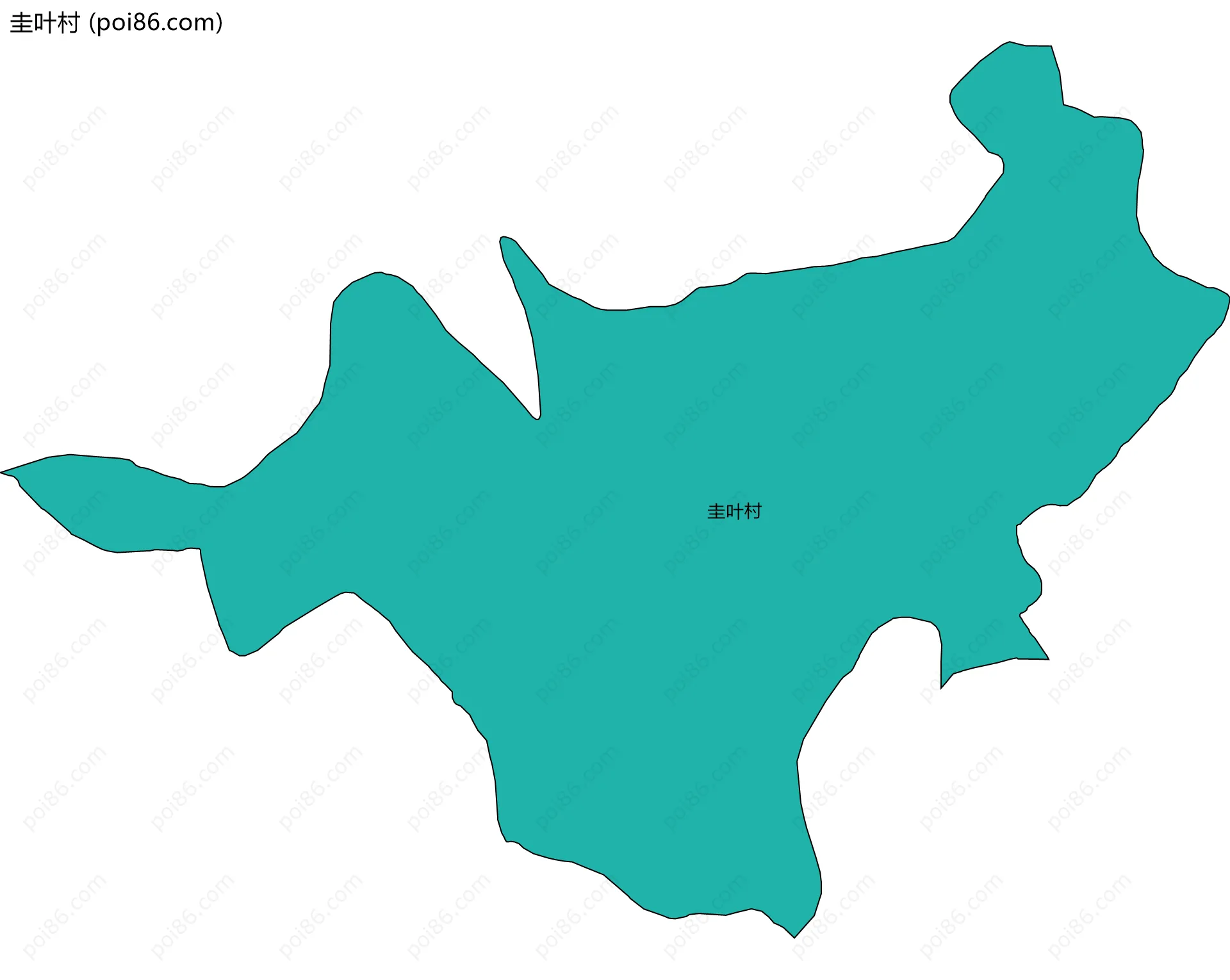 圭叶村边界地图