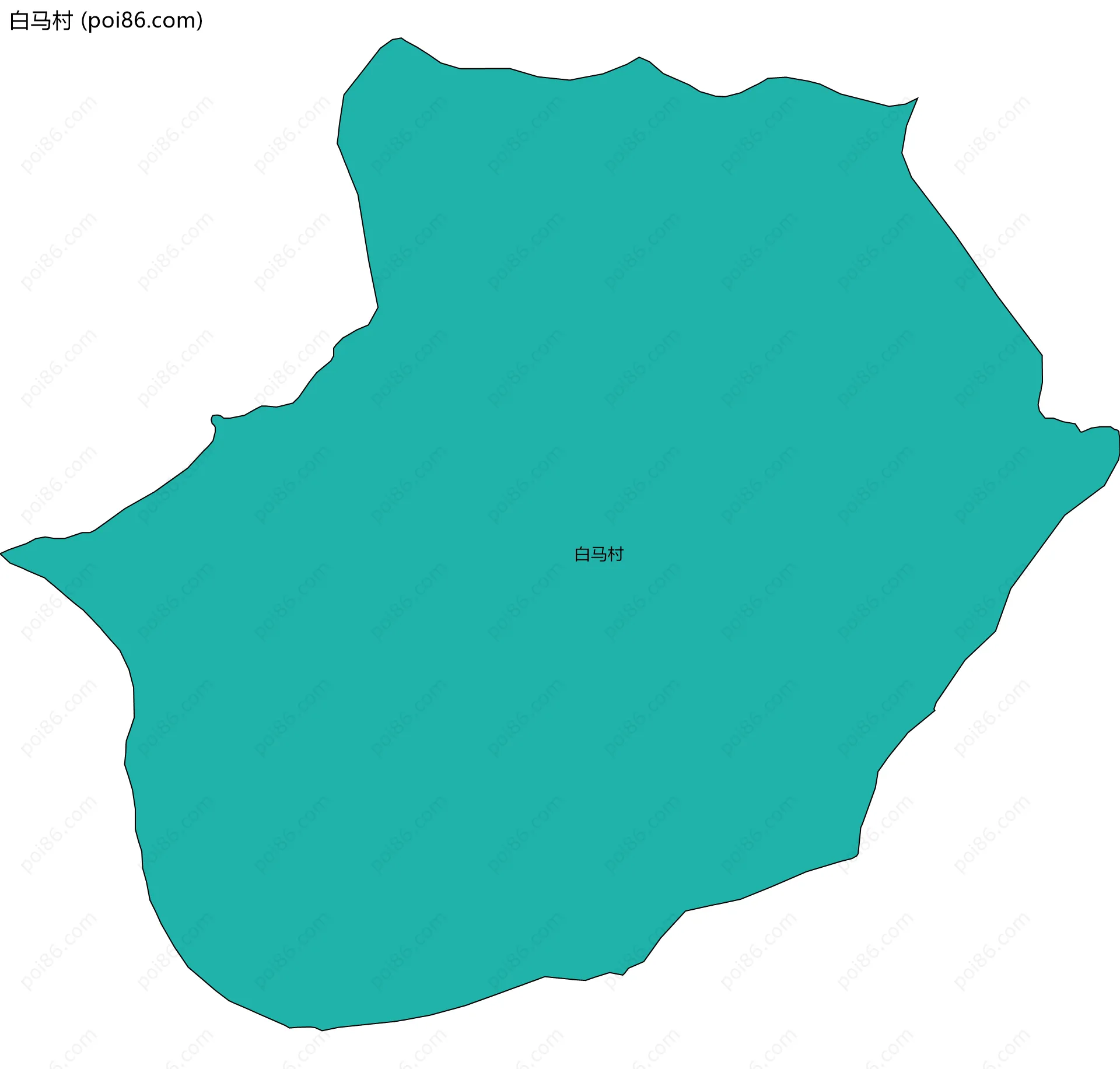 白马村边界地图