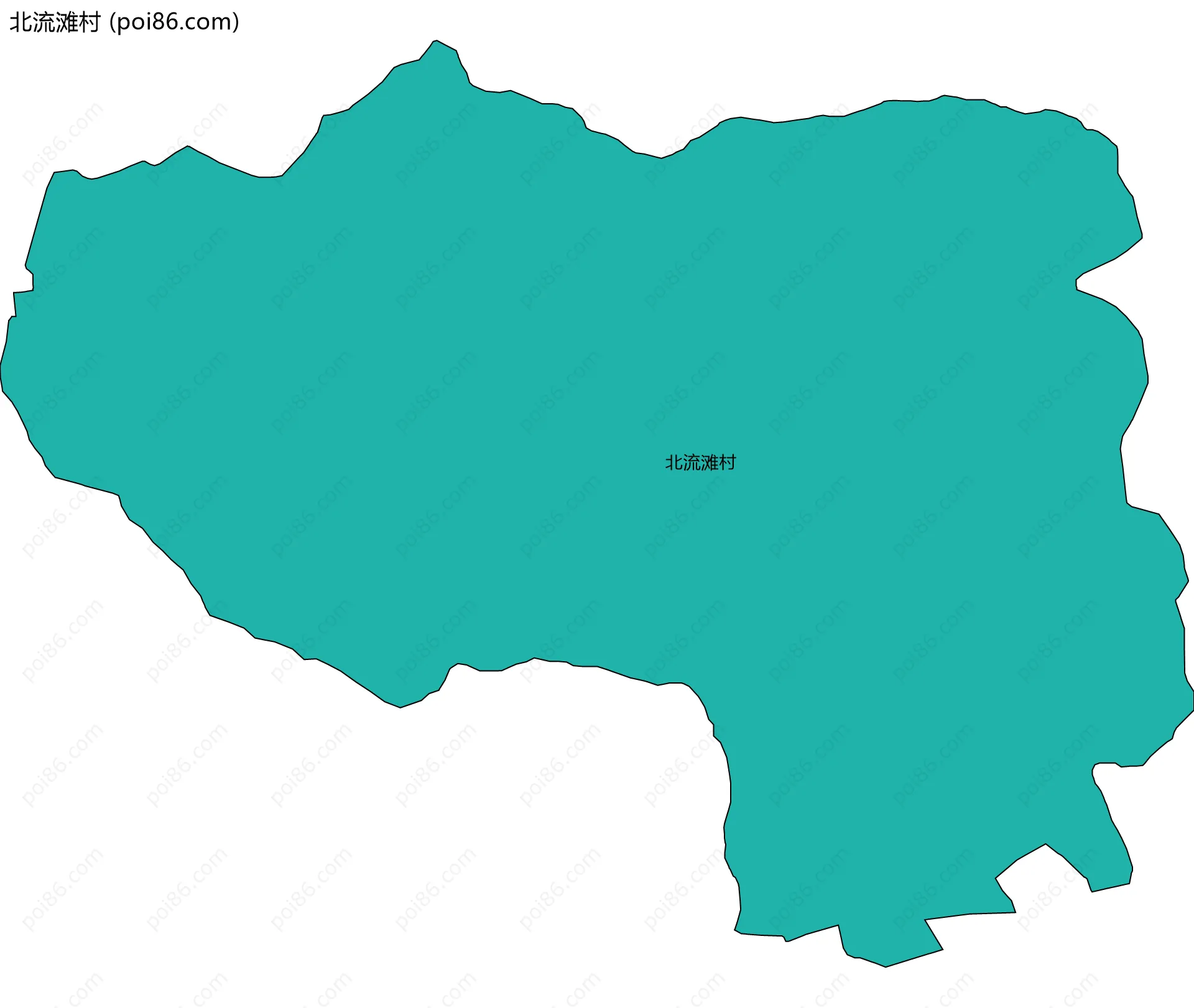 北流滩村边界地图