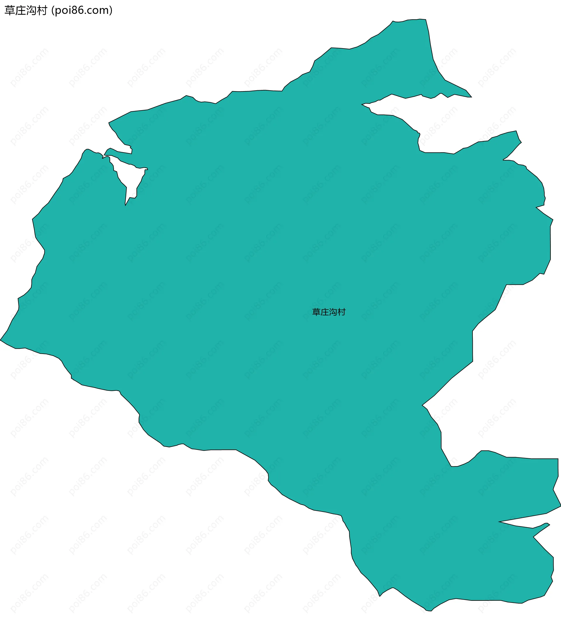 草庄沟村边界地图