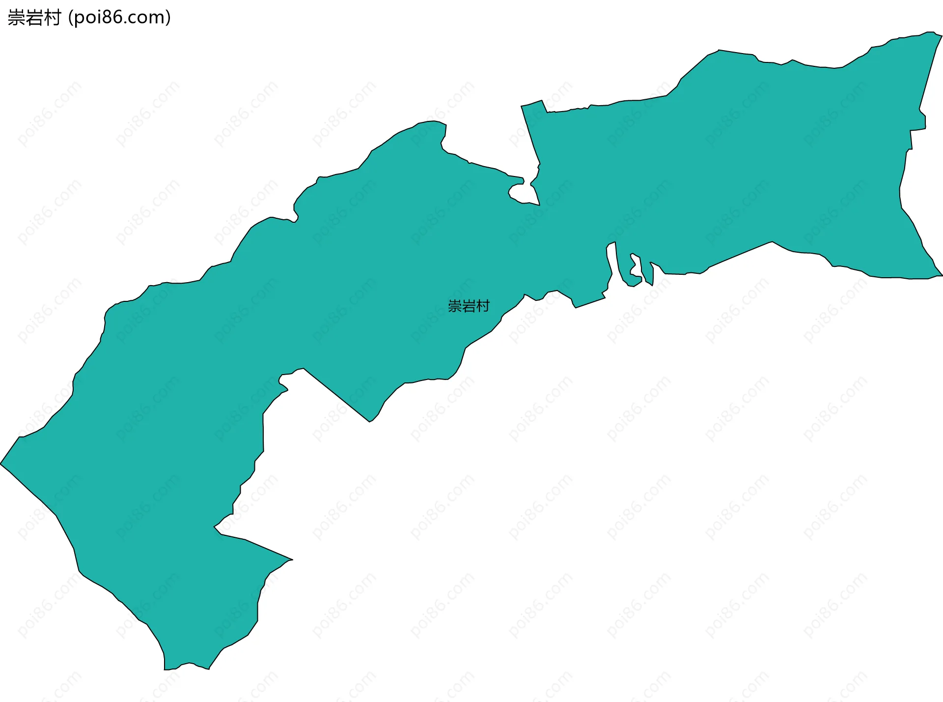崇岩村边界地图