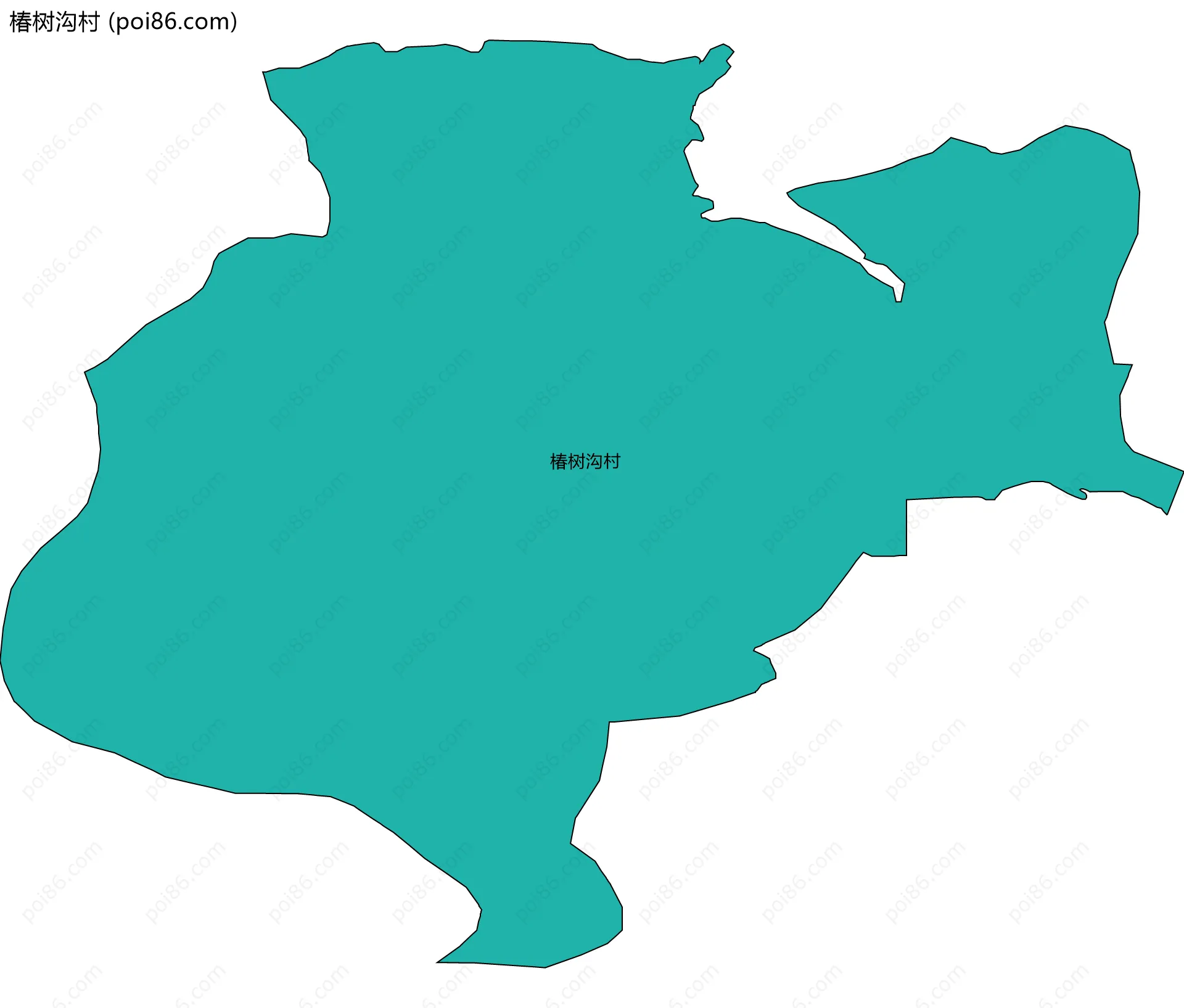 椿树沟村边界地图