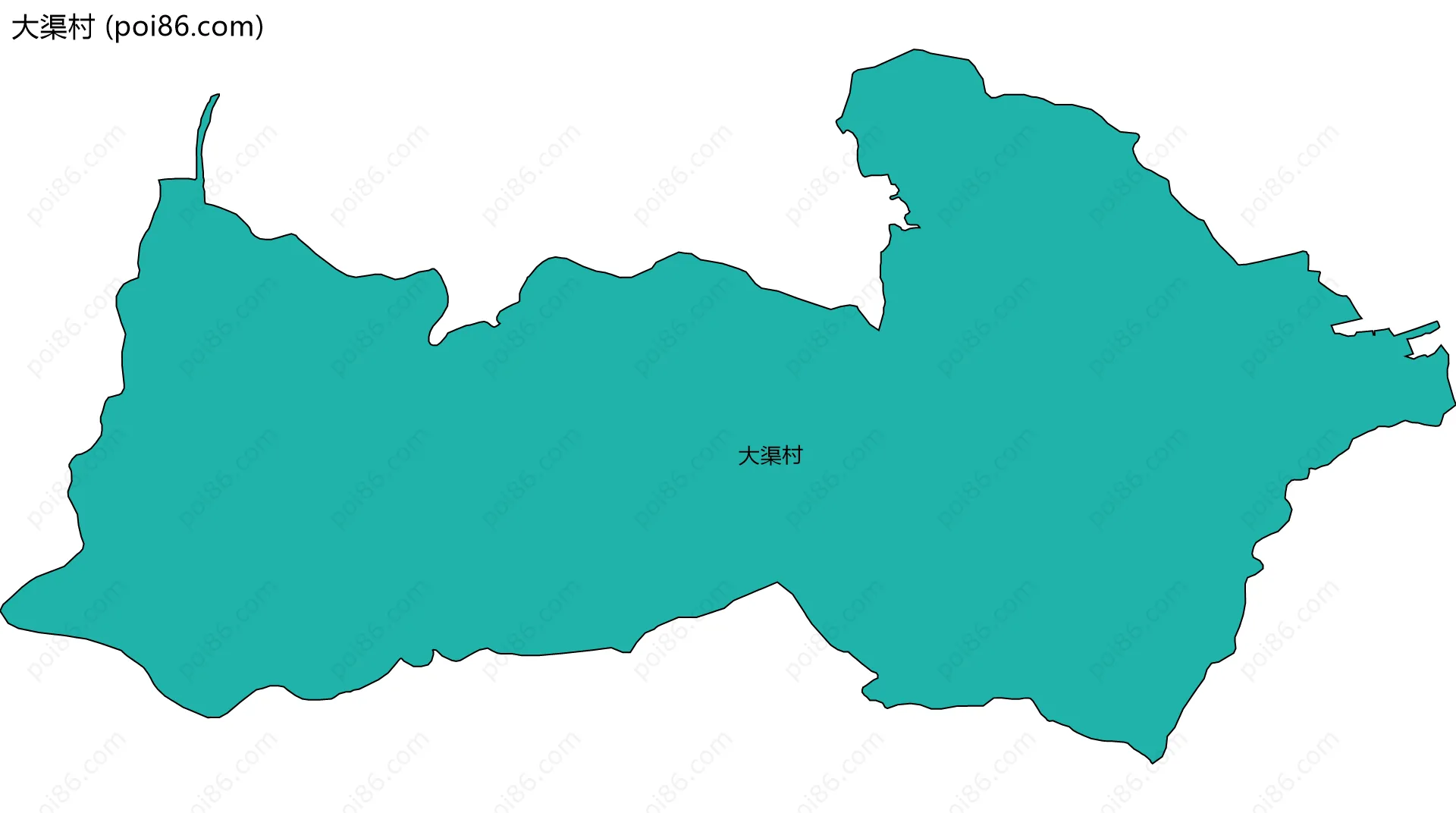 大渠村边界地图